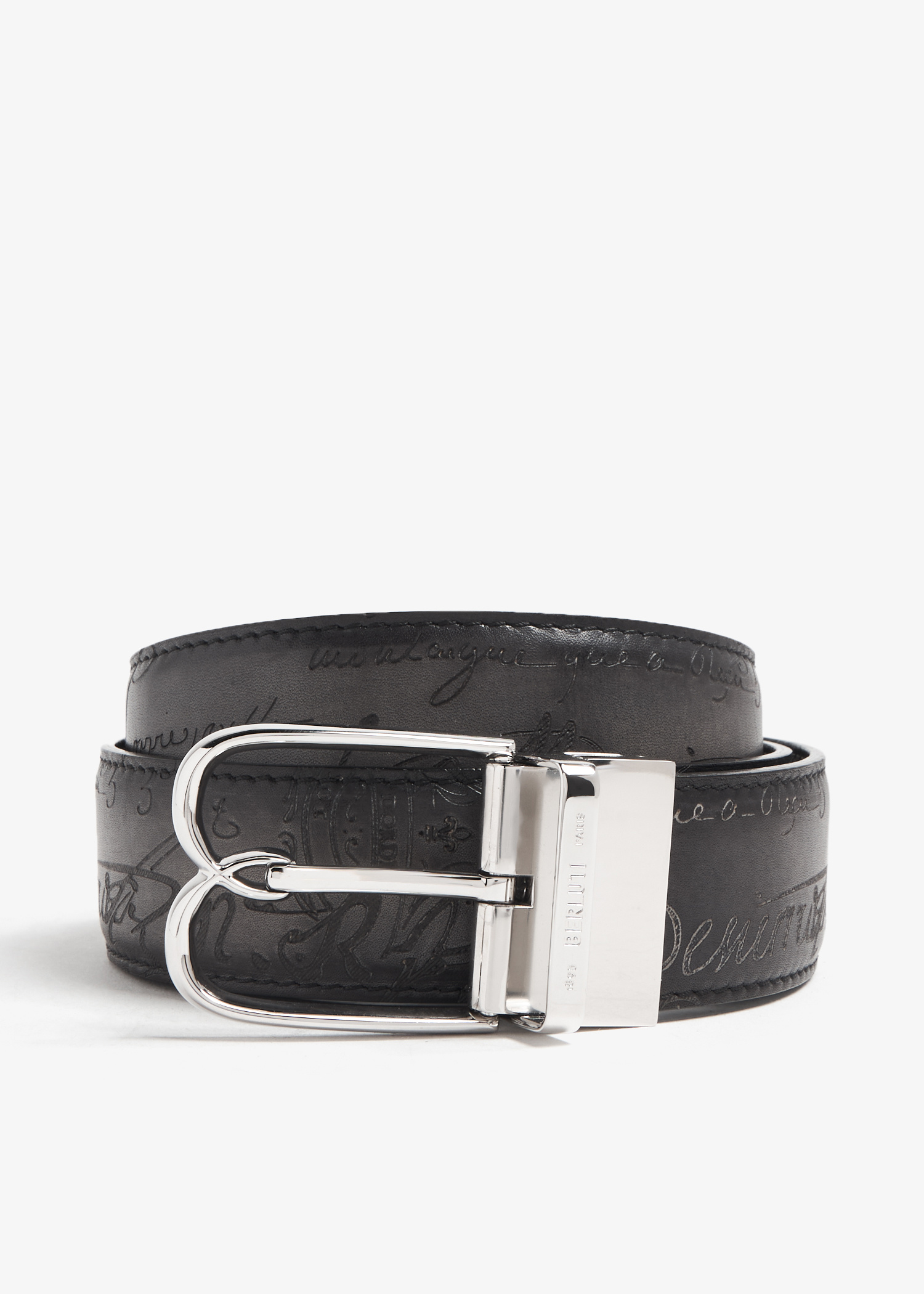 小物 Berluti belt calligraphy 85-34 Leather Versatile Scritto leather 35 mm Reversible Belt | Berluti DE