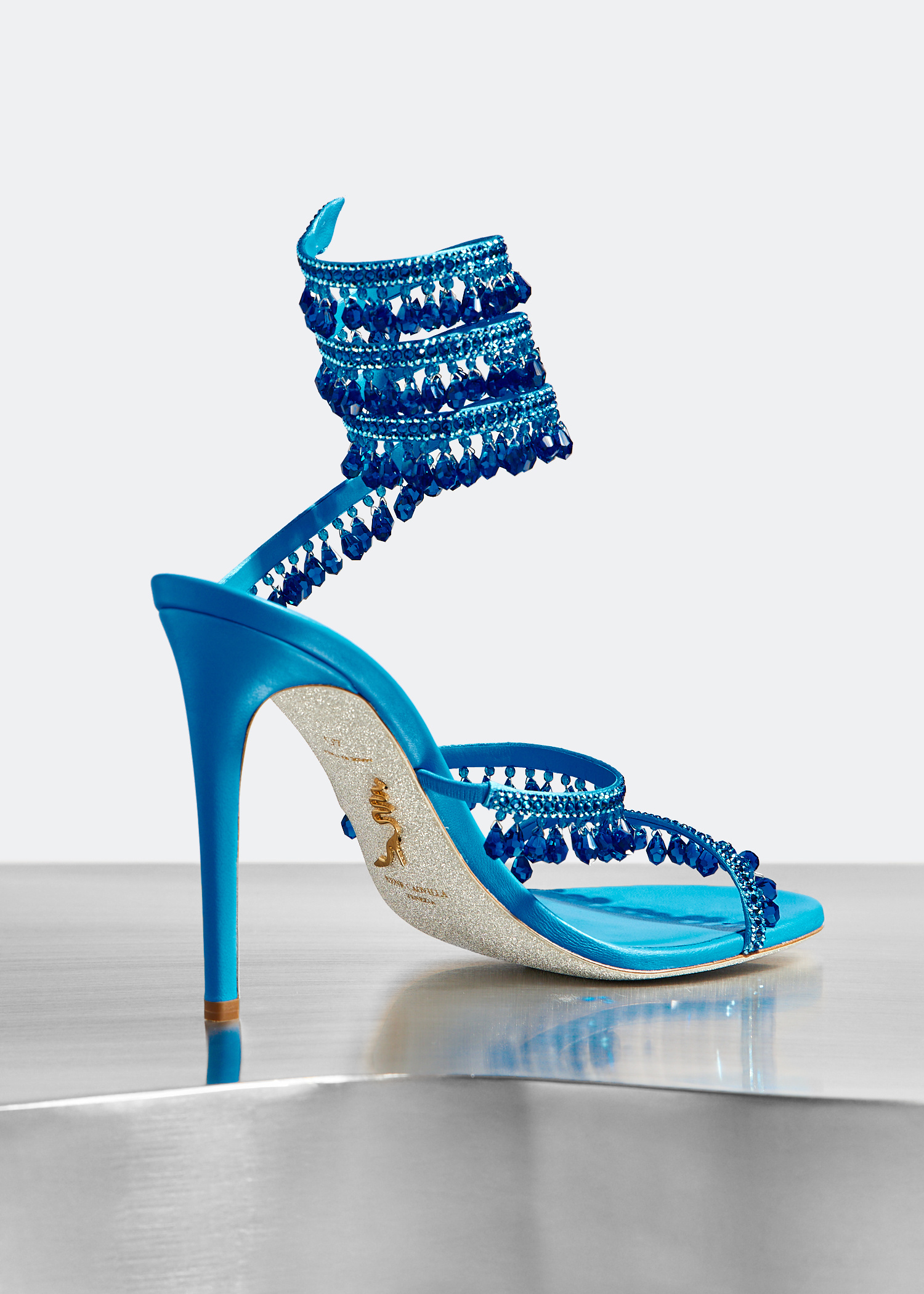 René Caovilla x Level Shoes Cleo crystal-embellished sandals
