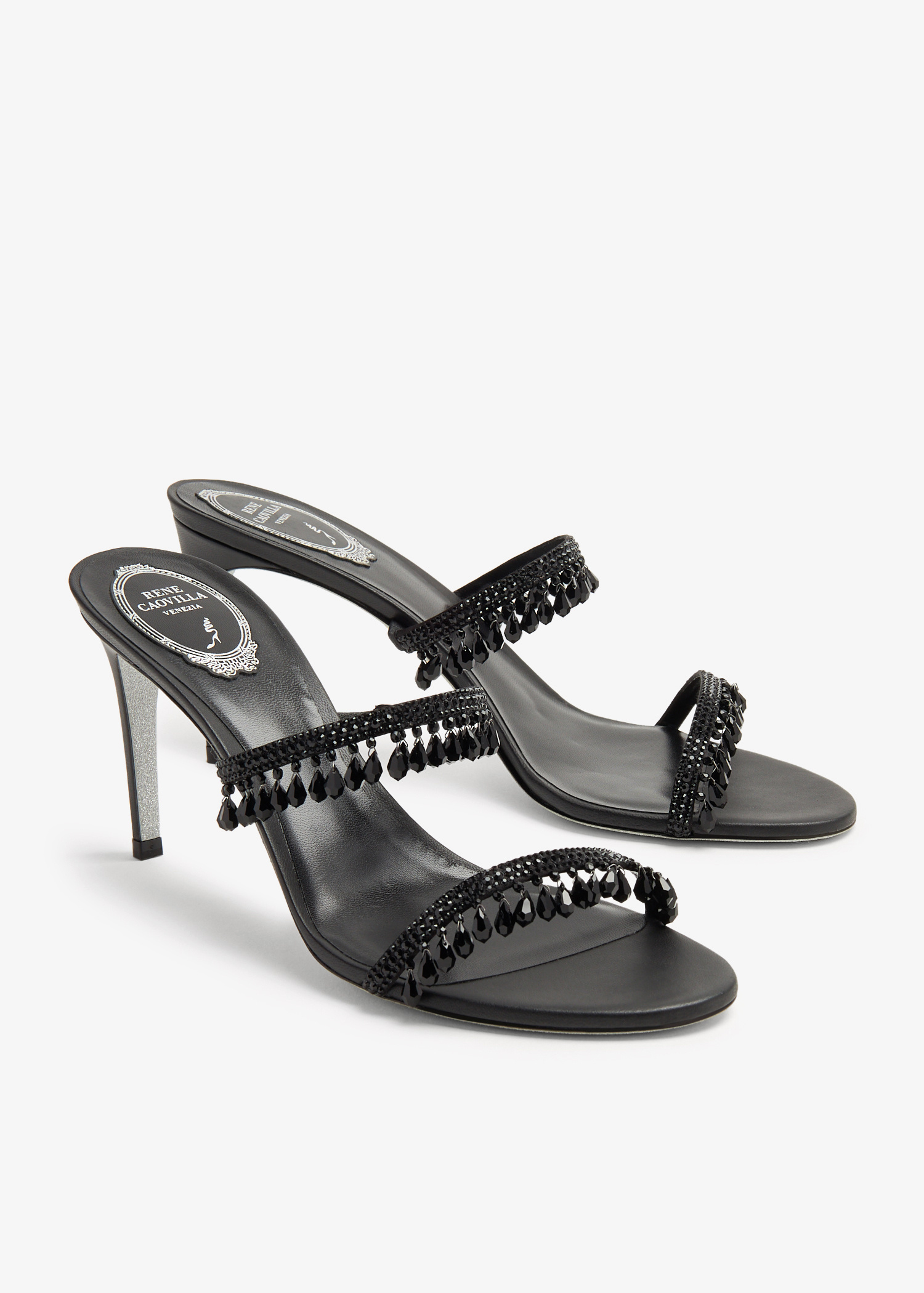 【関税込み】RENE CAOVILLA Chandelier' sandals René Caovilla Chandelier sandals for Women - Black in UAE