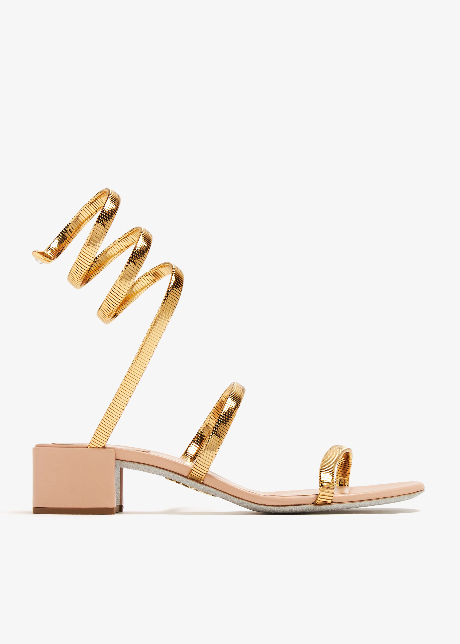 René Caovilla Juniper sandals for Women - Gold in UAE