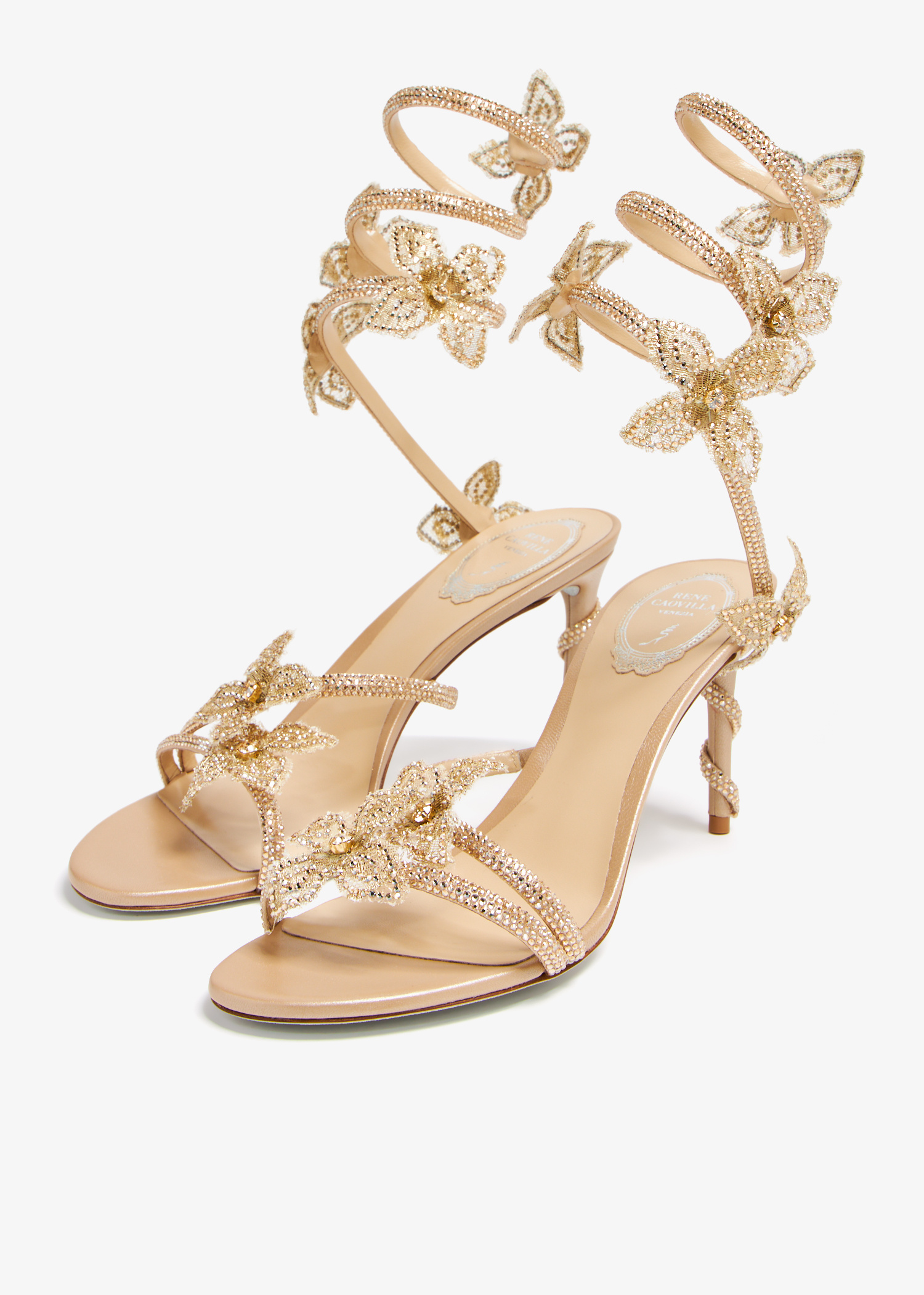 René Caovilla Margot sandals for Women - Beige in UAE
