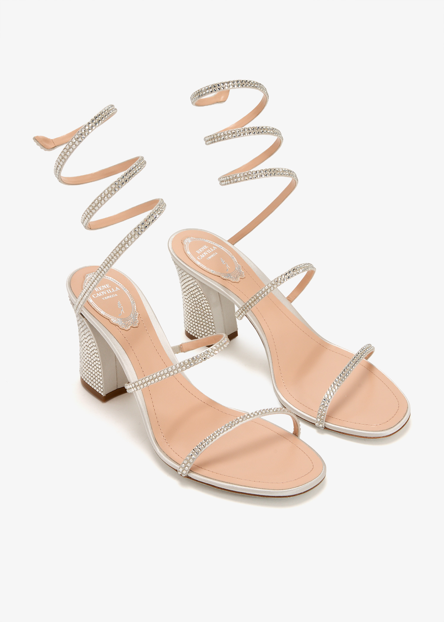 René Caovilla Cleo Soul heel sandals for Women - Grey in UAE