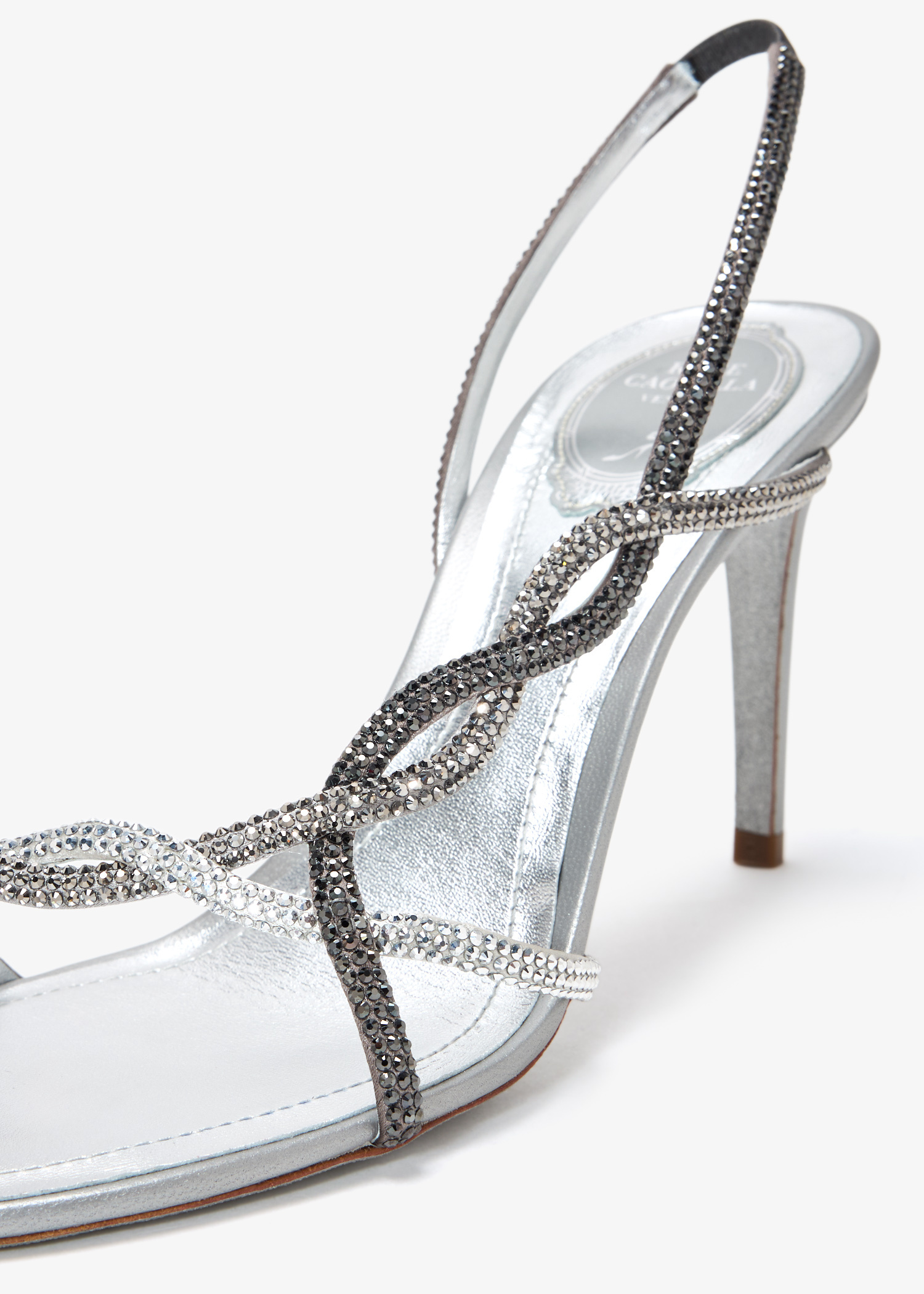 René Caovilla Braid sandals for Women - Silver in UAE | Level Shoes
