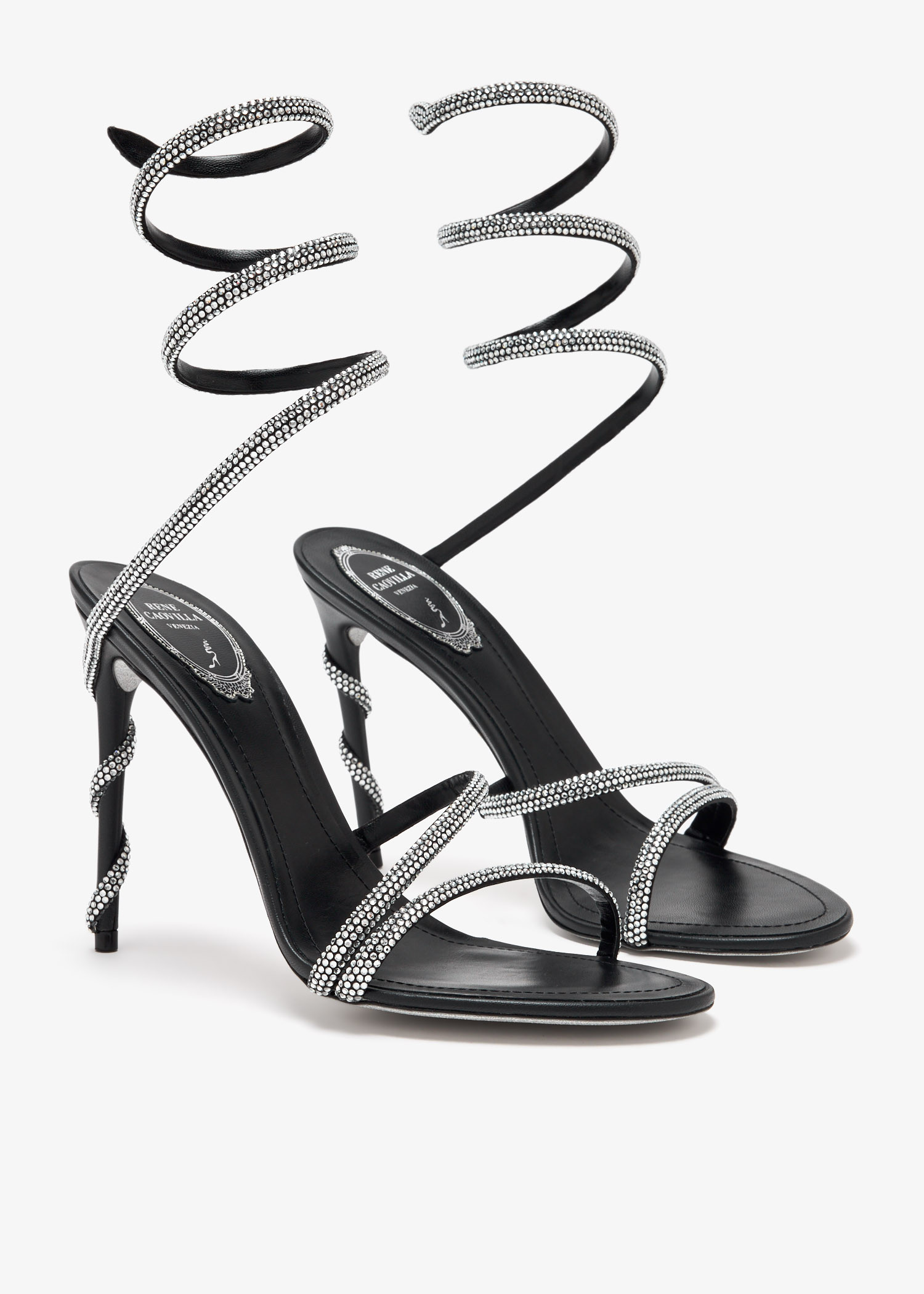 Rene Çaovilla パール装飾 ブラックミュール 36.5 René Caovilla Margot crystal sandals for Women - Black in KSA
