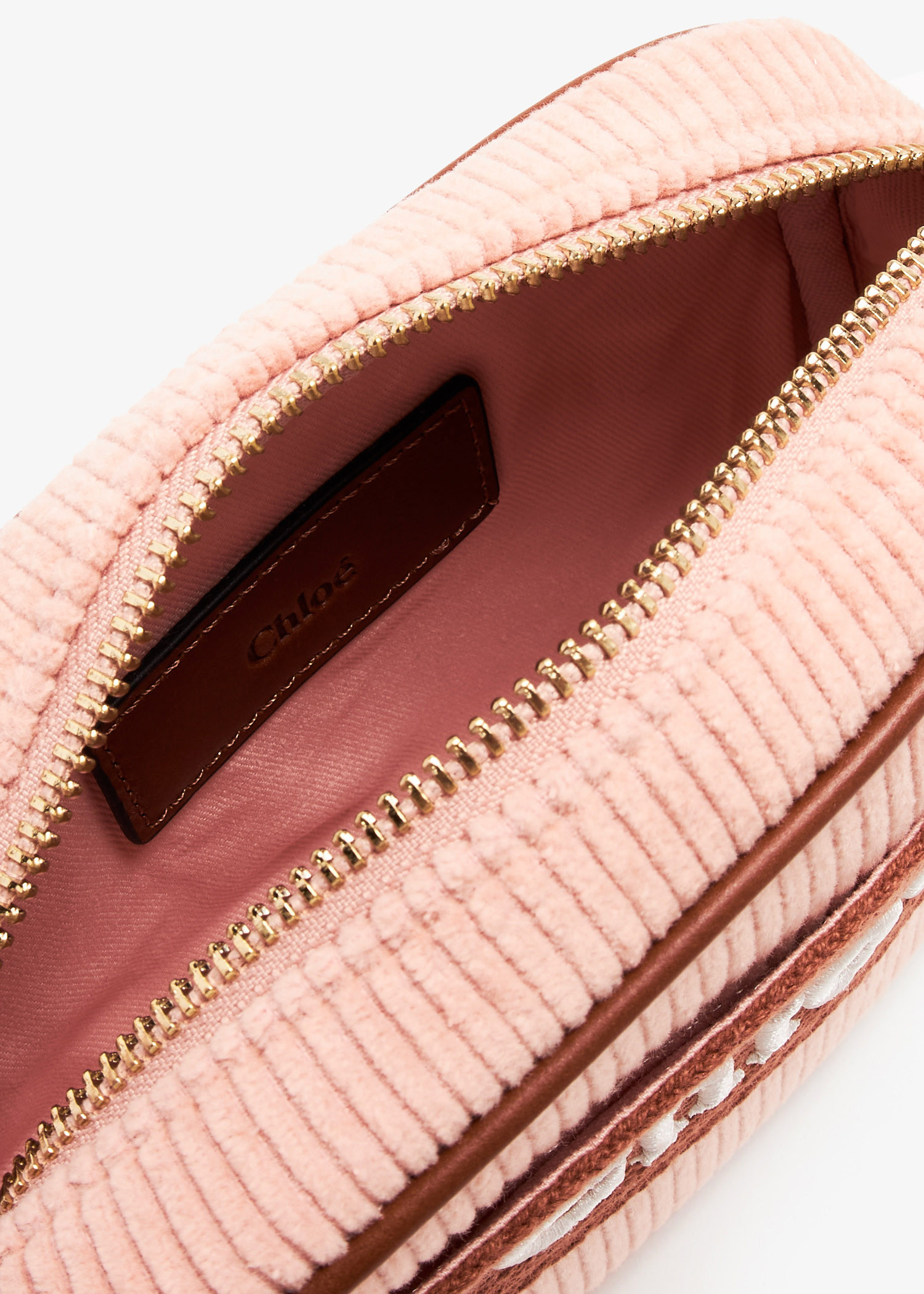 Chloé Logo-embroidered crossbody bag for Girl - Pink in USA