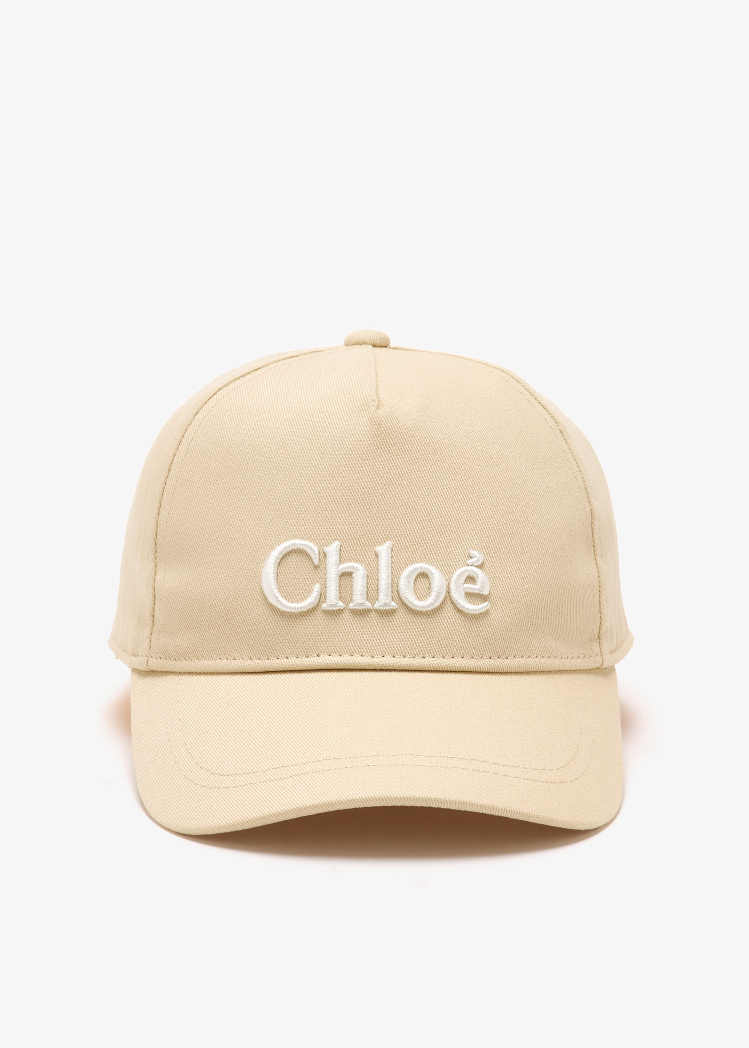 Chloé Logo embroidery cap for Girl - Beige in UAE | Level Shoes