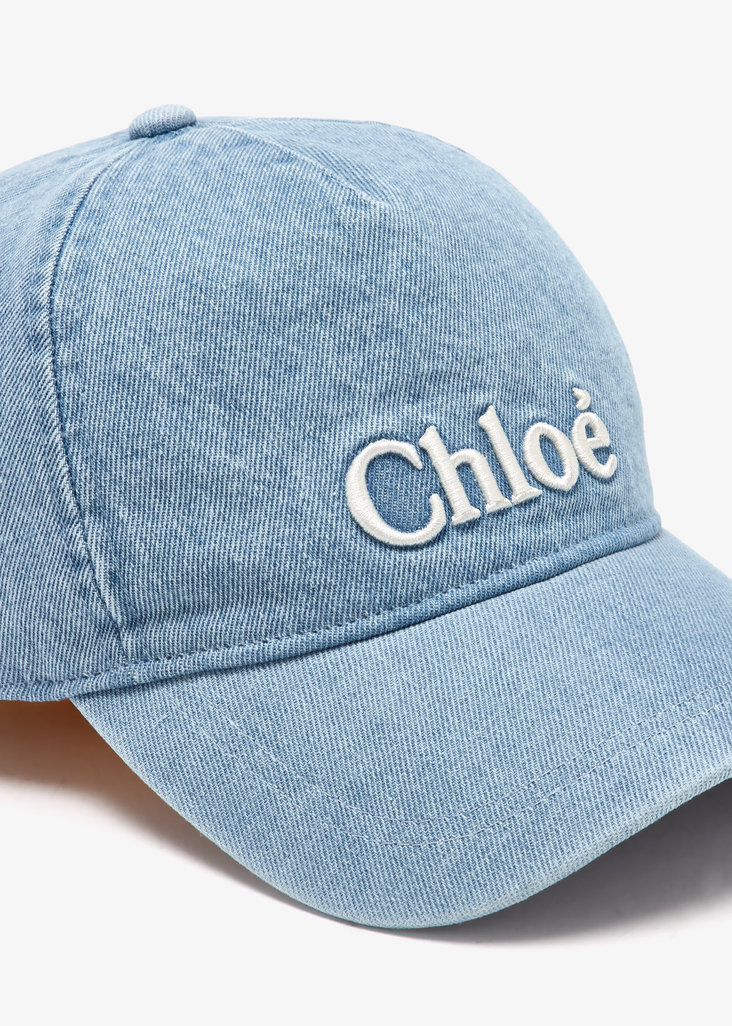 Chloé Logo embroidery cap for Girl - Cream in UAE | Level Shoes