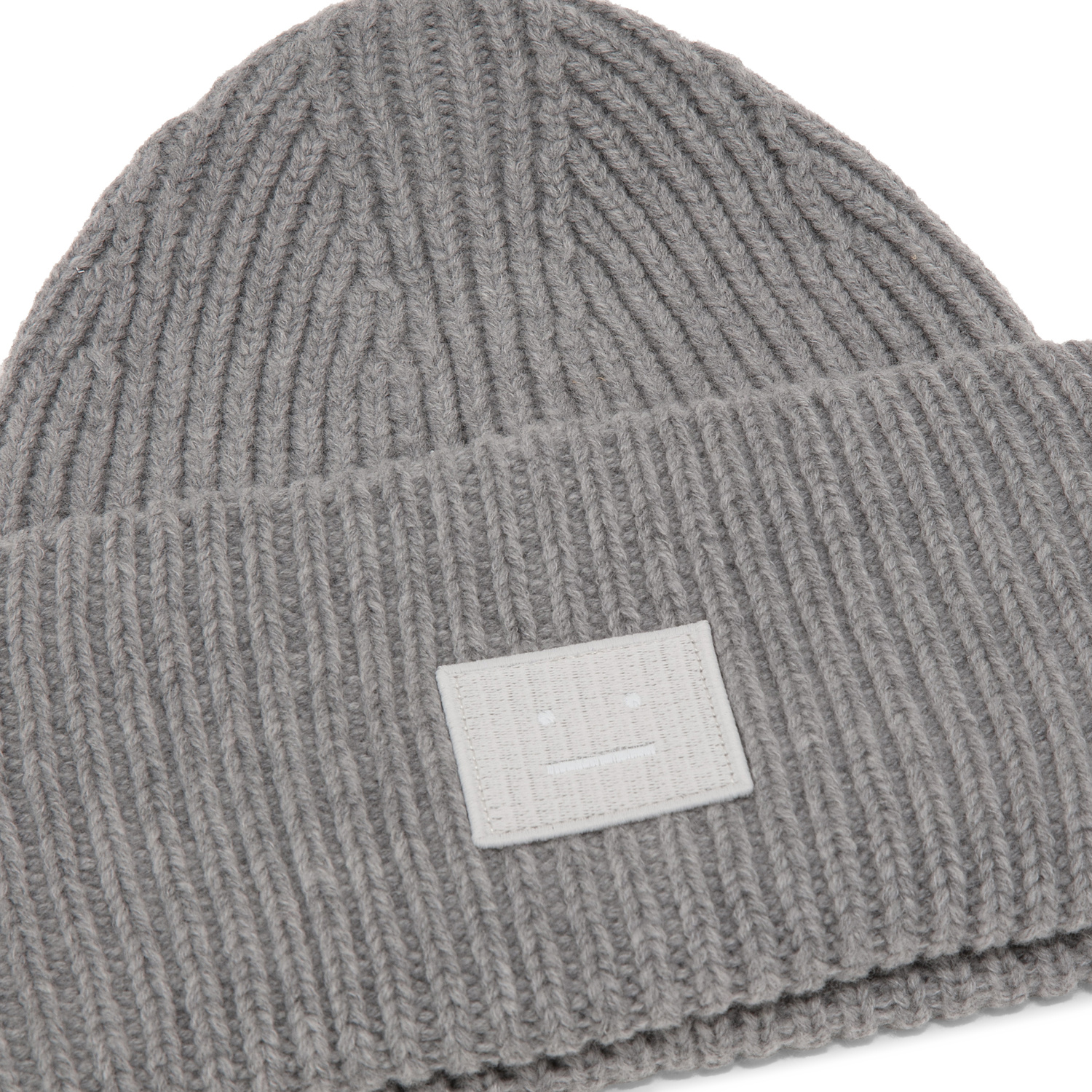 Acne Studios Rib knit beanie hat for Men - Grey in USA | Level Shoes
