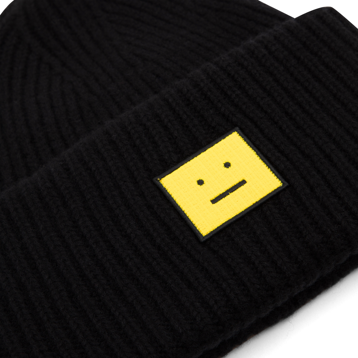 Acne Studios Rib-knit beanie hat for Men - Black in USA | Level Shoes