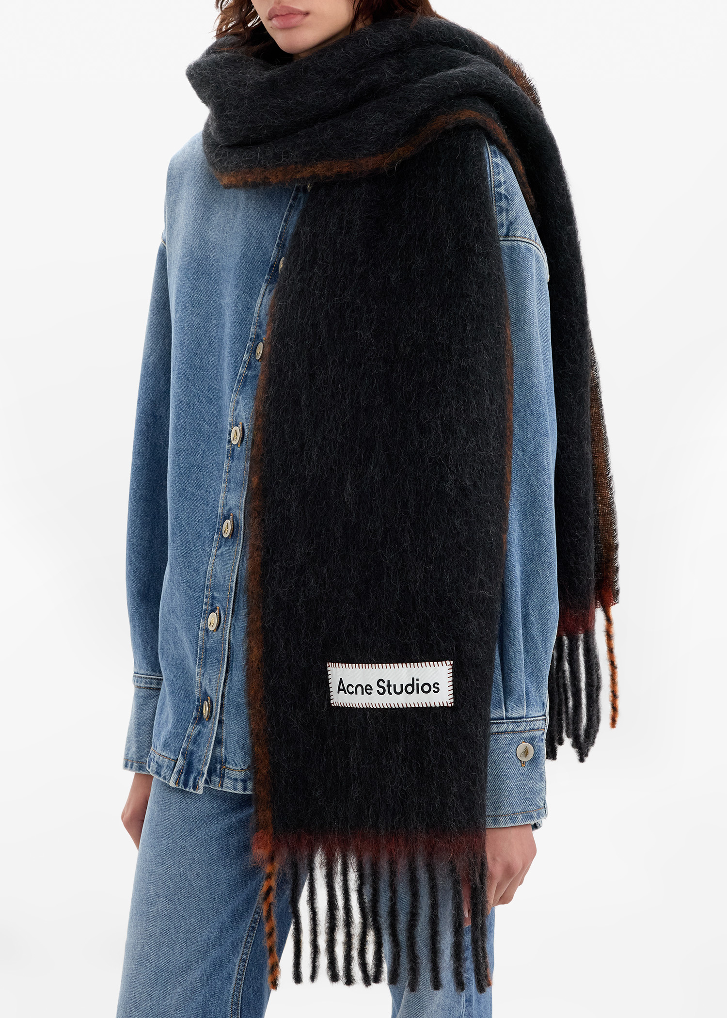 Acne Studios Wool mohair narrow scarf for ADULT-UNISEX, Men
