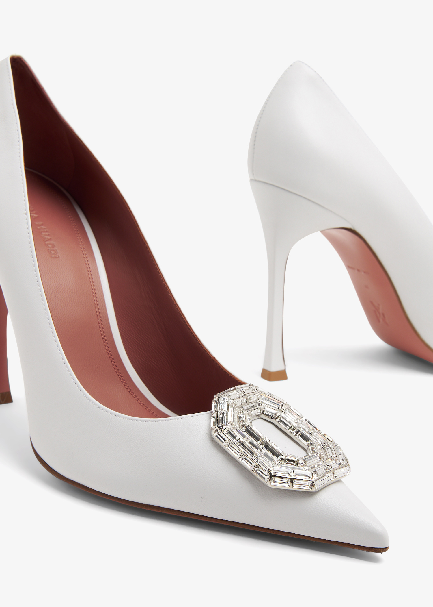 Amina Muaddi Camelia pumps for Women - White in Qatar
