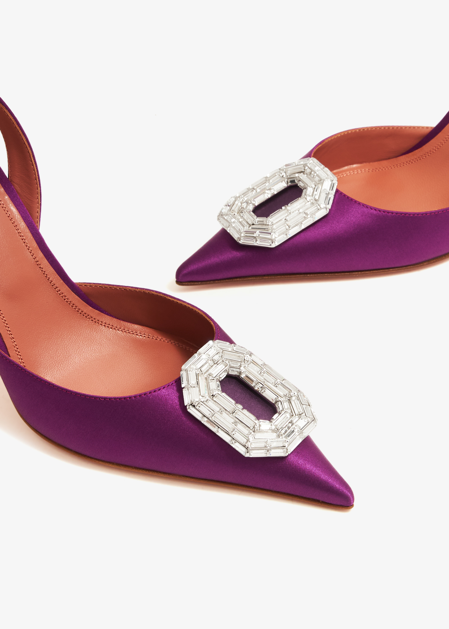 Amina Muaddi Camelia slingback pumps for Women - Purple in