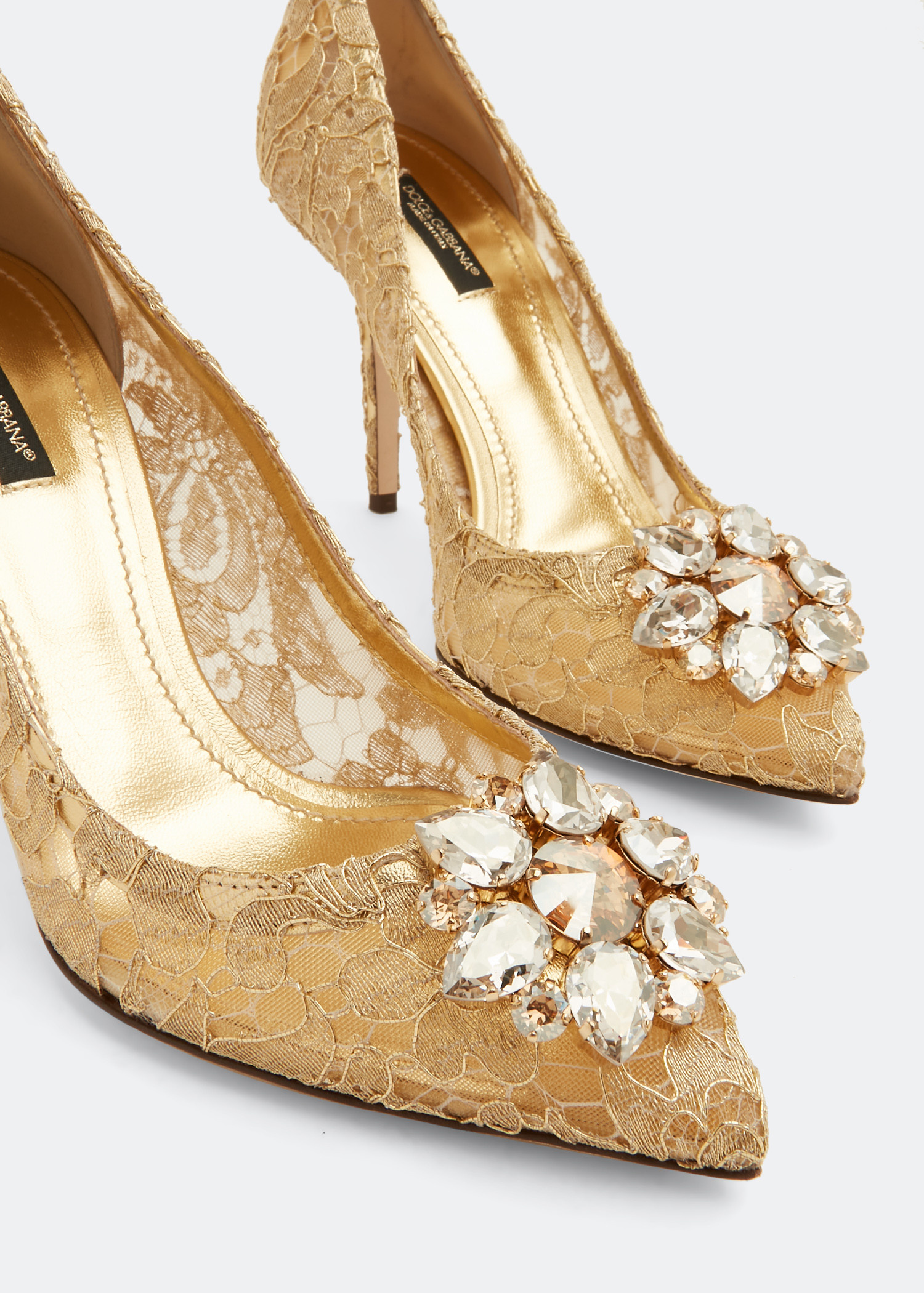 【関税＆送料込み】Dolce & Gabbana Rainbow Flat Lace Sandal Dolce & Gabbana. Rainbow Lace: lace and bright crystal