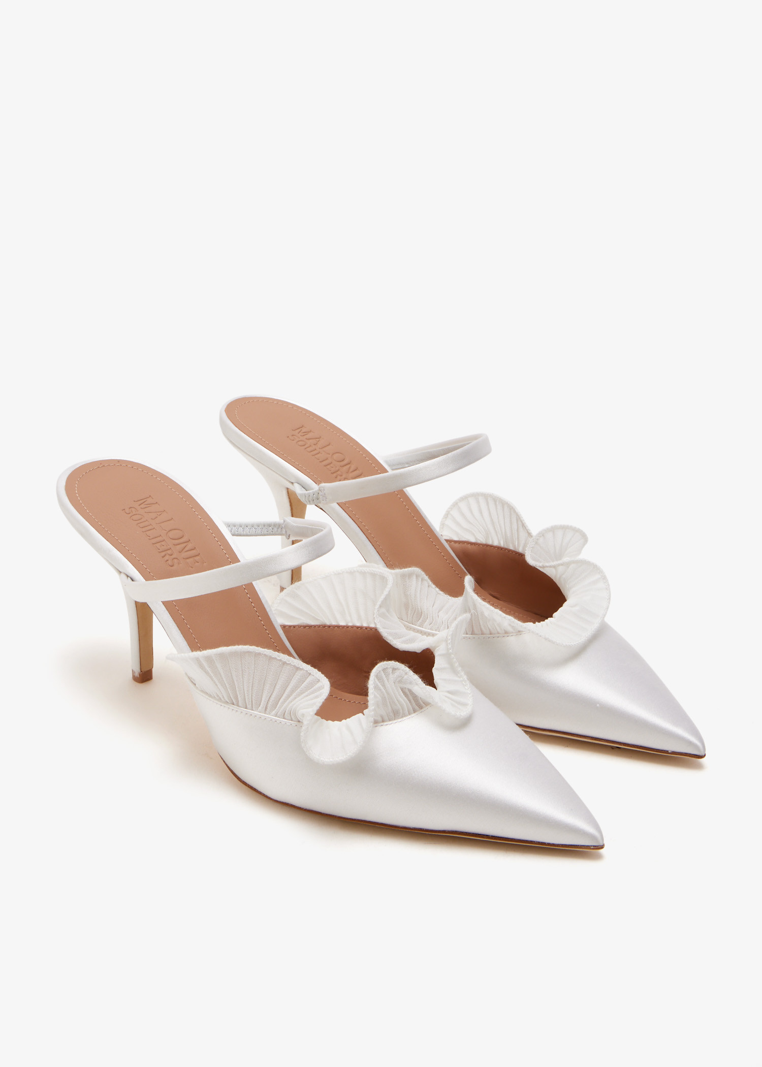 Malone Souliers Cecile 70 mules for Women - White in UAE | Level Shoes