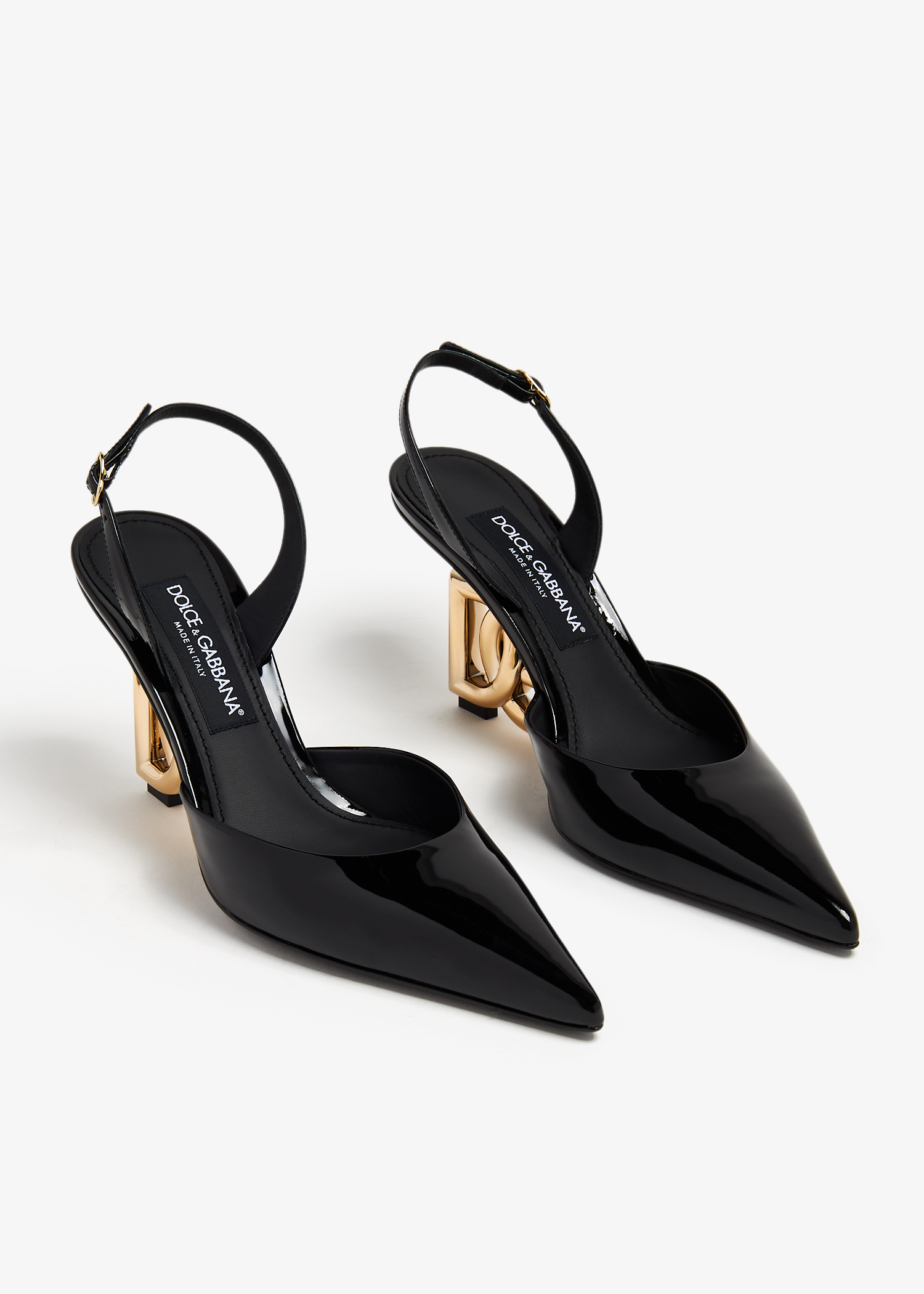 【 s】epine double strap goa pumps Dolce&Gabbana Patent leather slingback pumps for Women