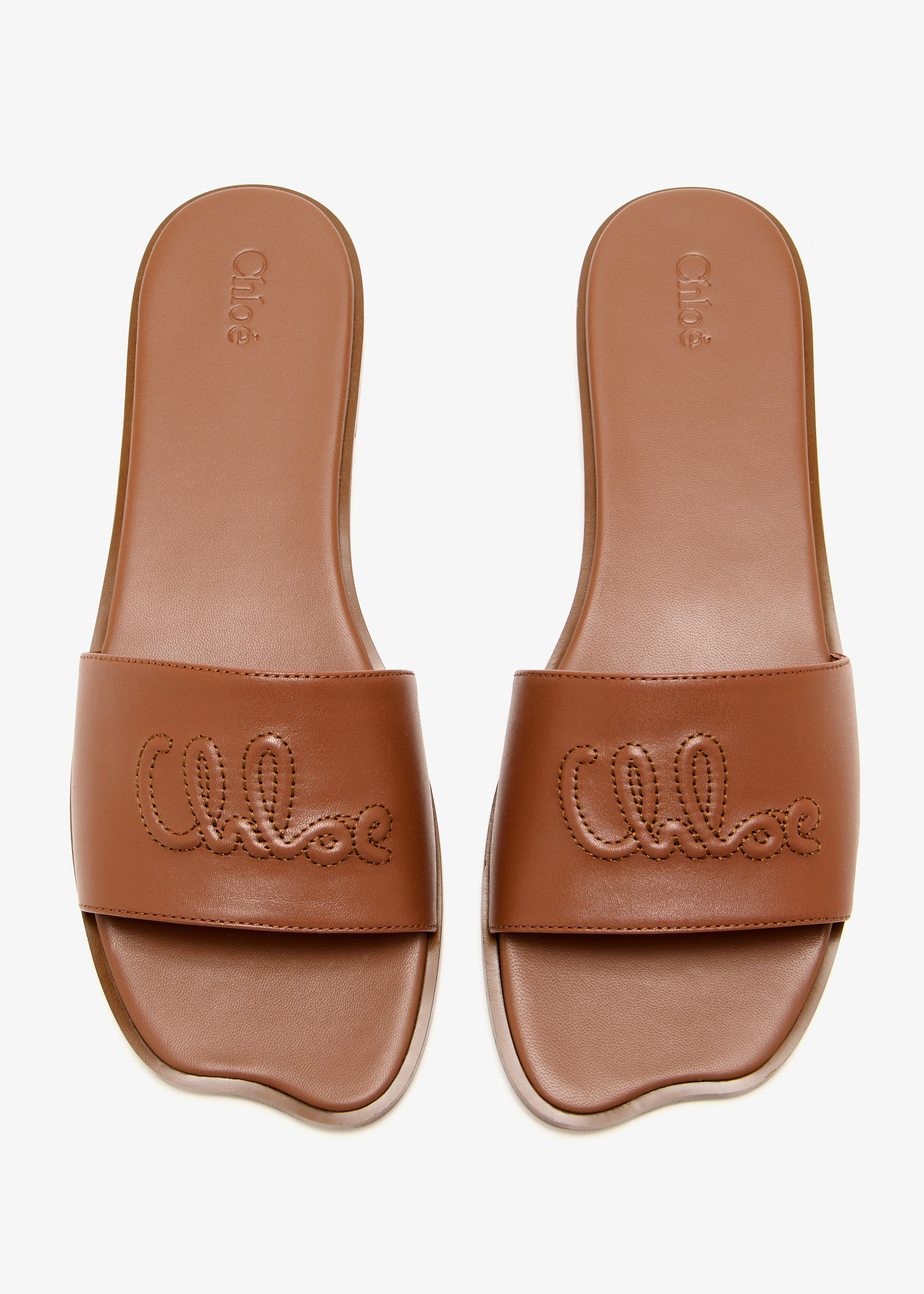 Chloé Soleil slide sandals for Women - Brown in UAE | Level