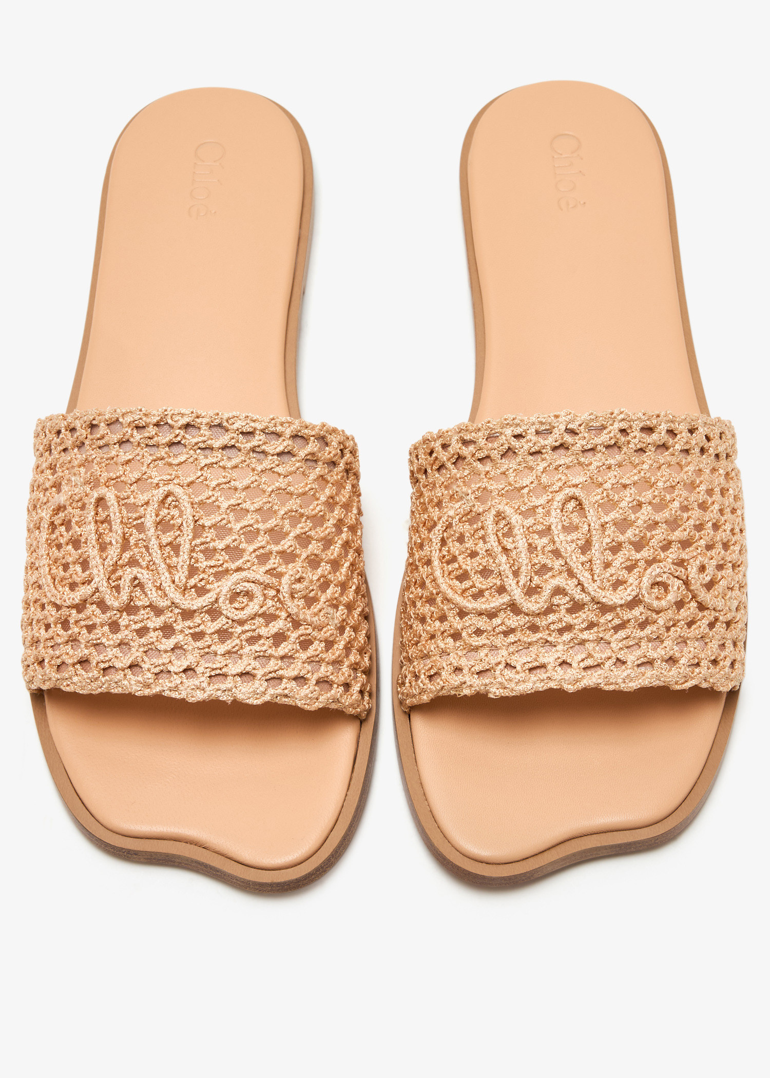 Chloé Soleil slide sandals for Women - Beige in UAE | Level