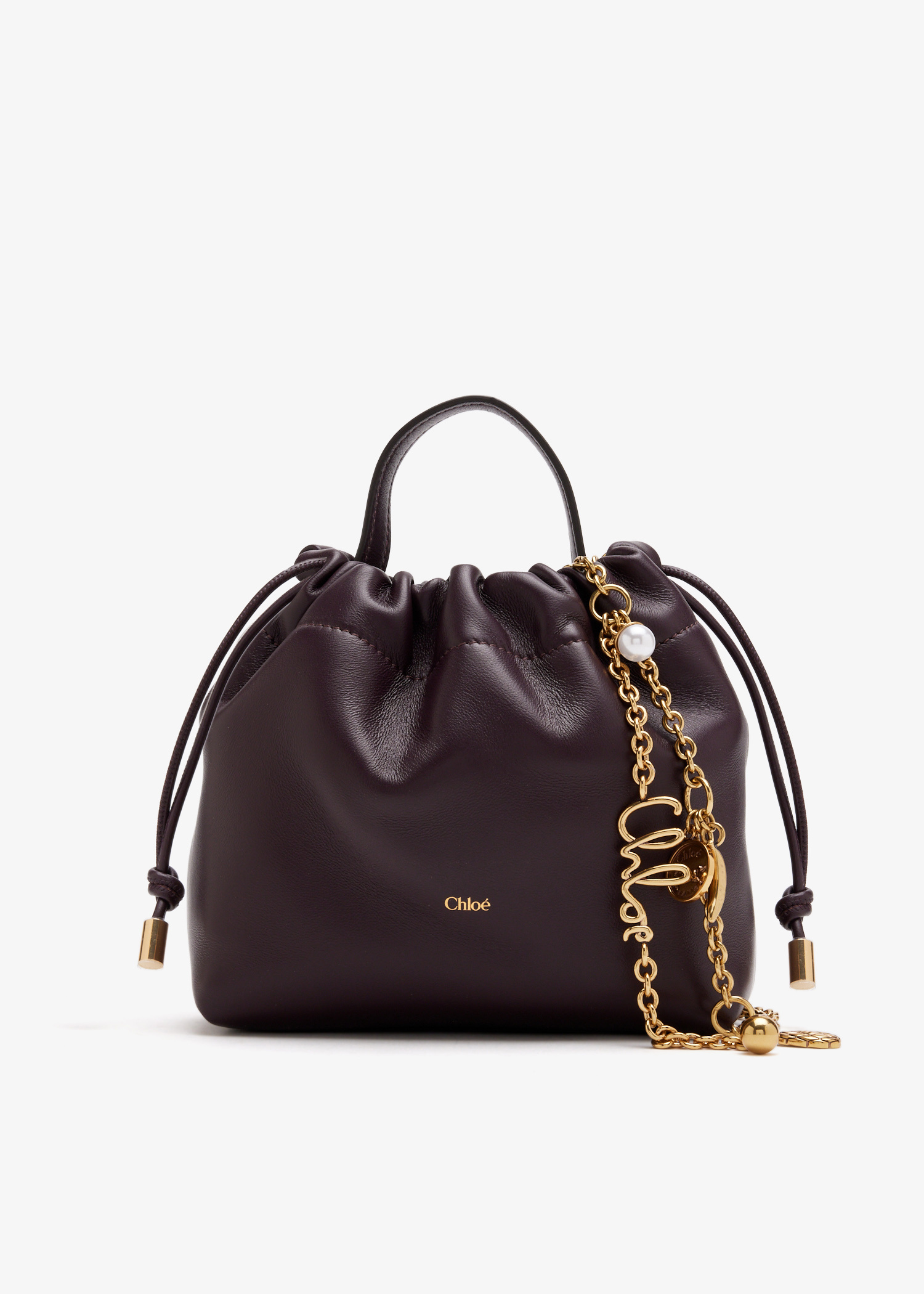 Chloé Mini Icons shoulder bag for Women - Burgundy in UAE | Level