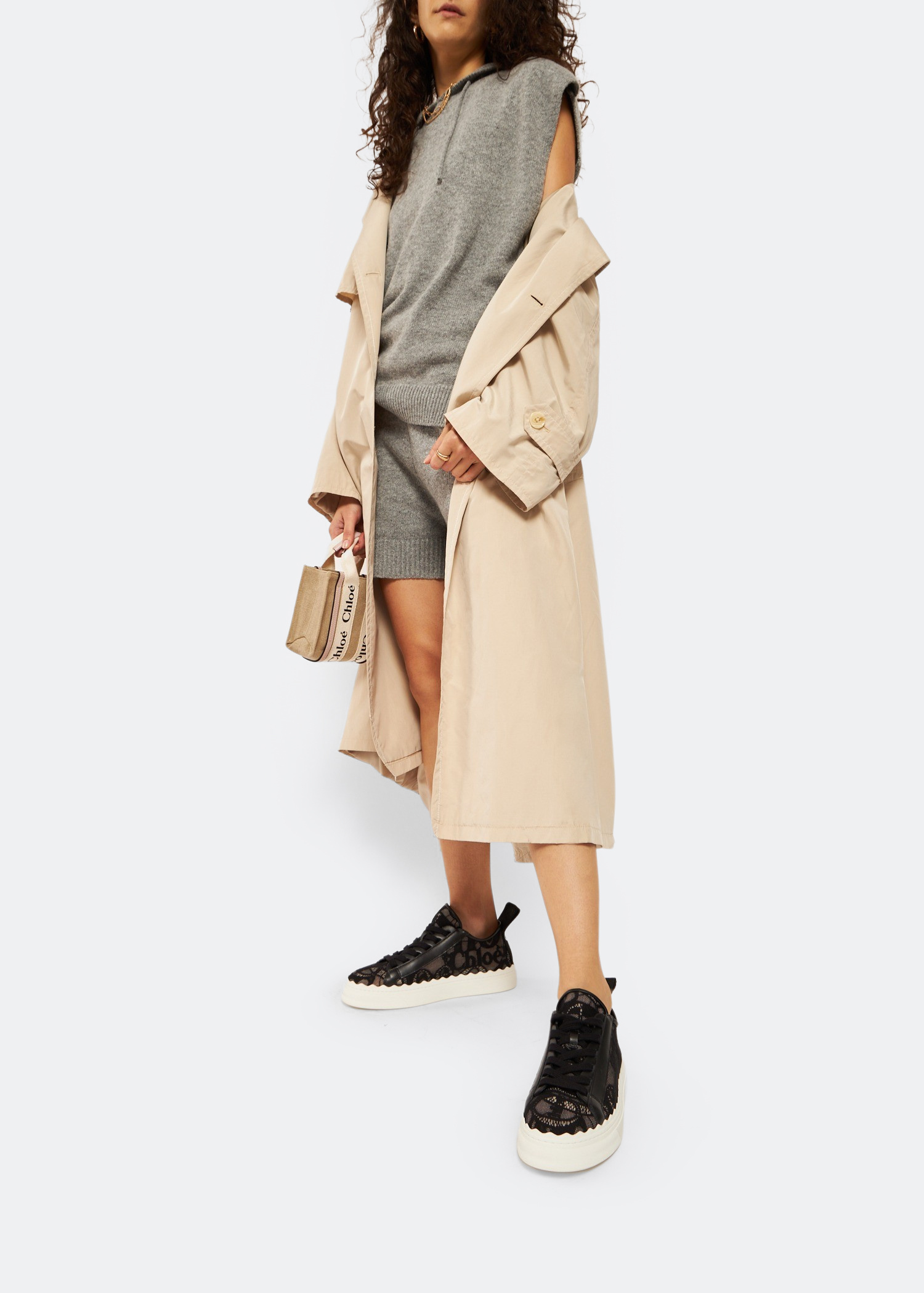 【Chloe】LAUREN SNEAKER◆CHC19U108D2 Chloe クロエ スニーカー LAUREN CHC19U108D2 レディース レース