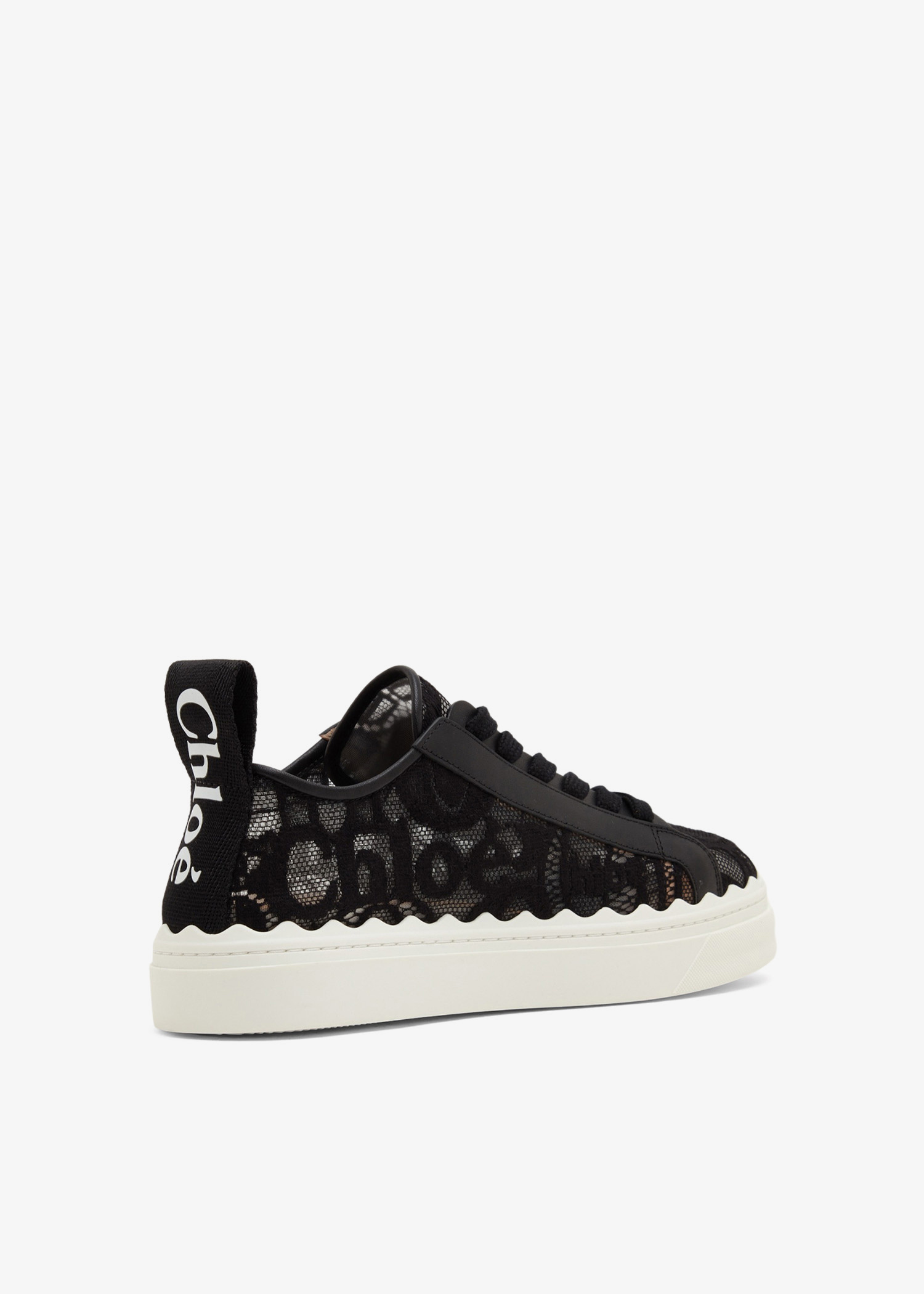 【Chloe】LAUREN SNEAKER◆CHC19U108D2 Chloé Lauren lace sneakers for Women - Black in Kuwait