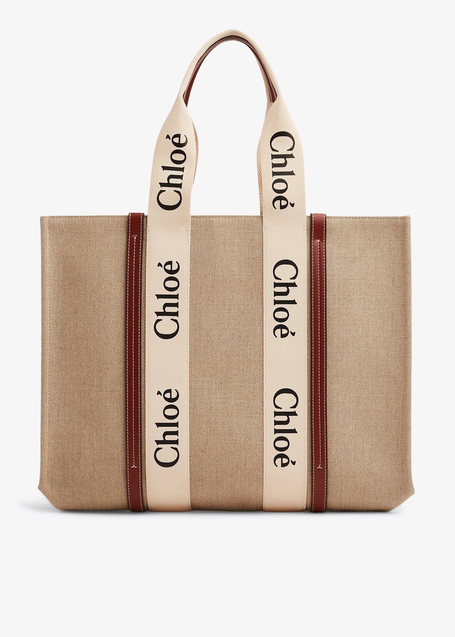 【関税負担一切無し/送料無料/2Way/セール】LARGE WOODY TOTE Chloé Woody large tote bag for Women - Beige in UAE | Level