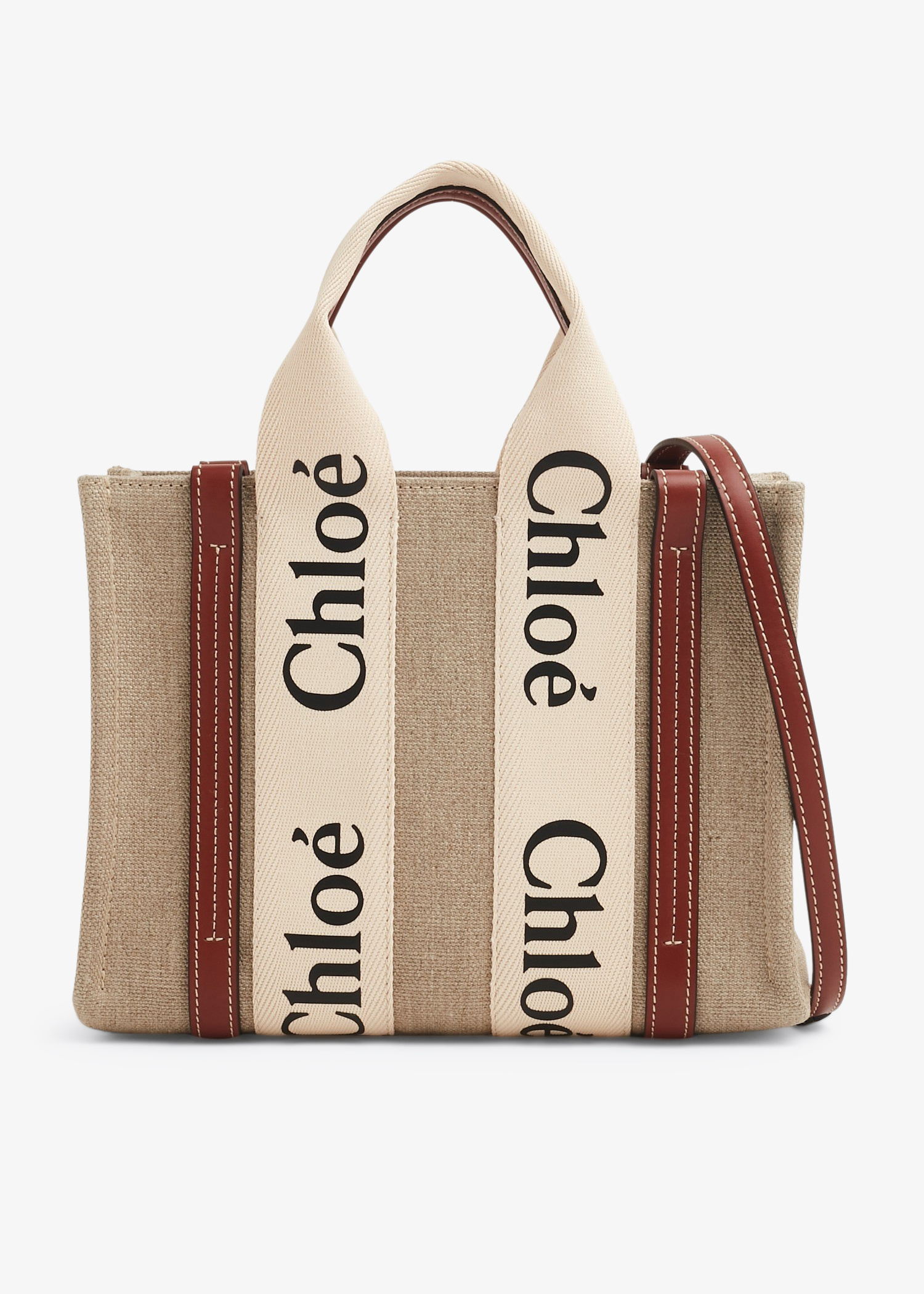 【Chloe】WOODY SMALL TOTE◆CHC22AS397I26 Chloé Woody small tote bag for Women - Beige in Oman | Level