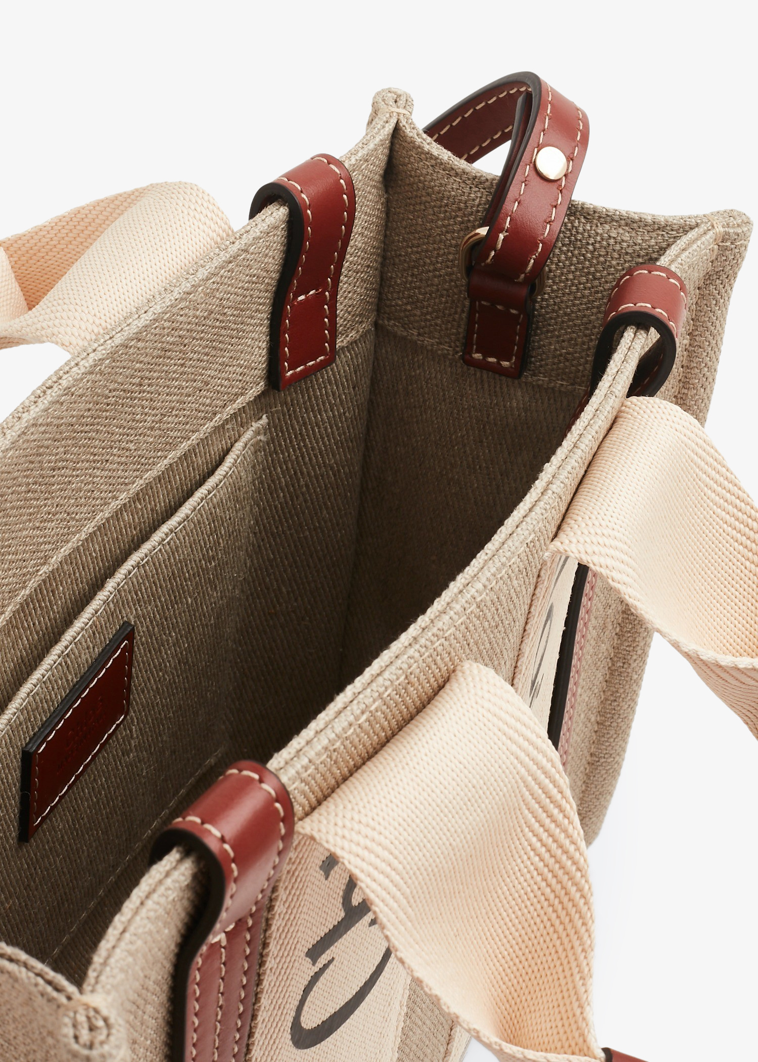 Chloe' ‘Woody Small’ shopper bag Chloé Small Woody Tote Bag In Linen & Leather | Chloé US