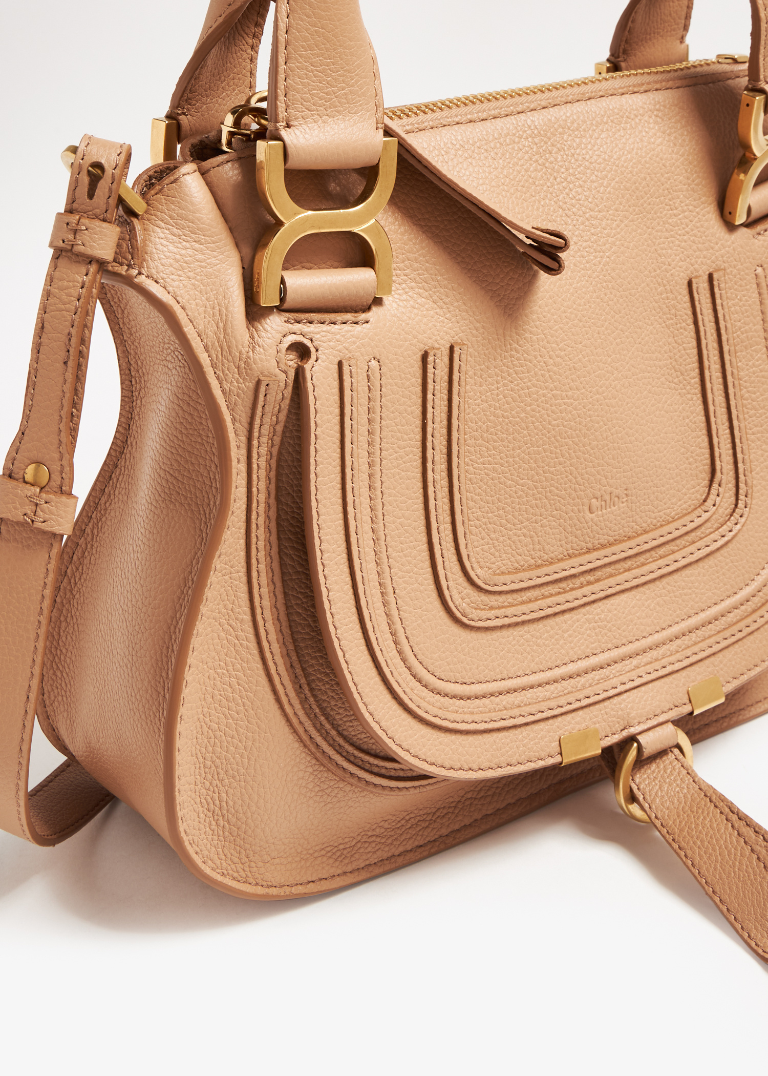 Chloé Small Marcie bag for Women - Beige in UAE | Level Shoes