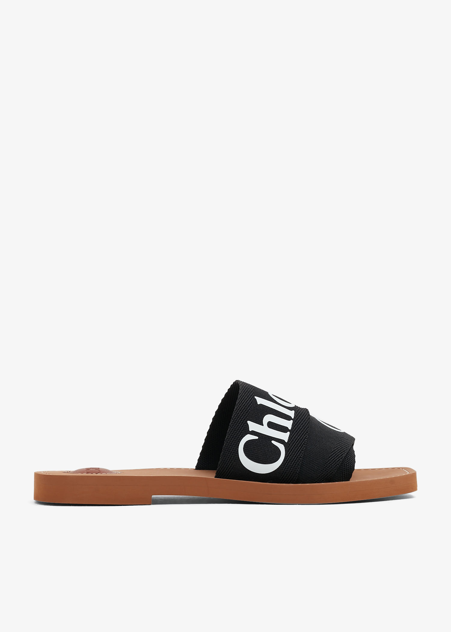 Chloé Woody flat sandals for Women - Black in Qatar | Level