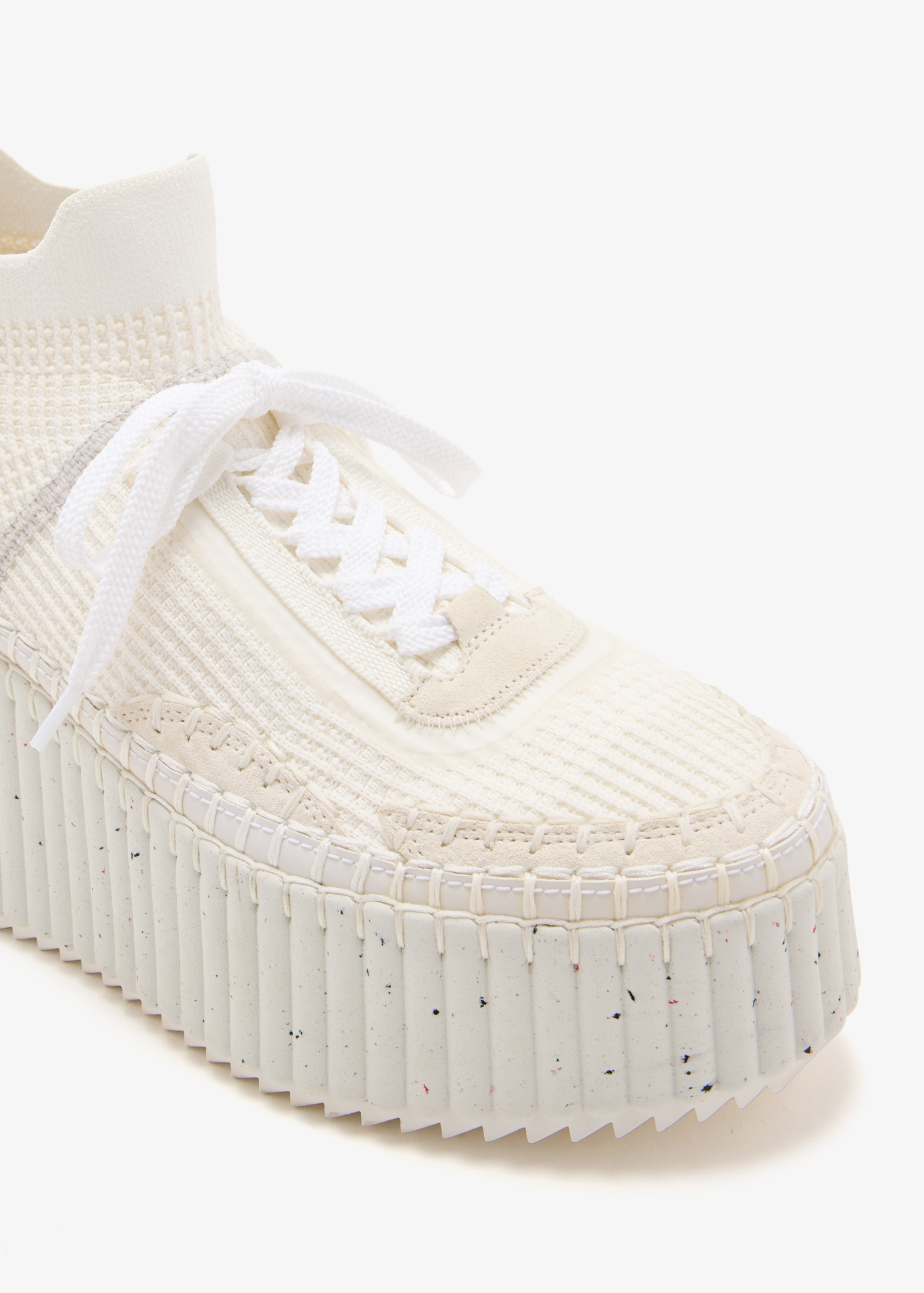 Chloé Nama wedge sneakers for Women - White in UAE | Level Shoes