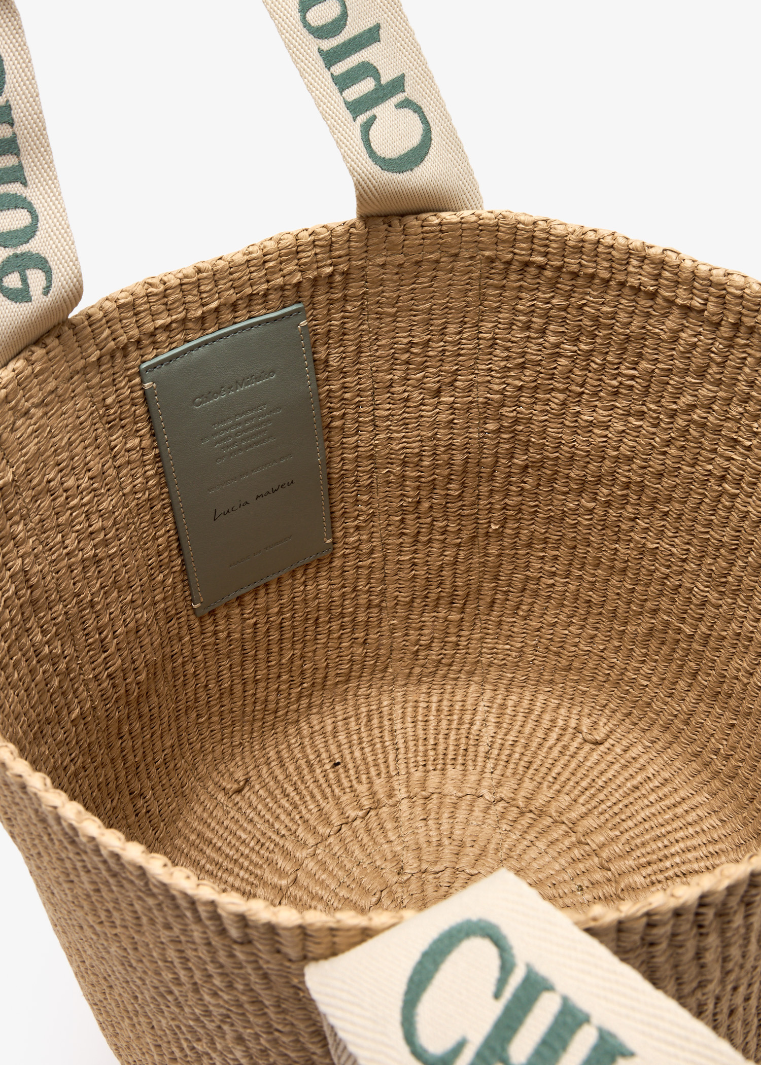 【Chloe】WOODY LARGE BASKET◆CHC23AS380L18 Chloé Large Woody basket bag for Women - Beige in UAE