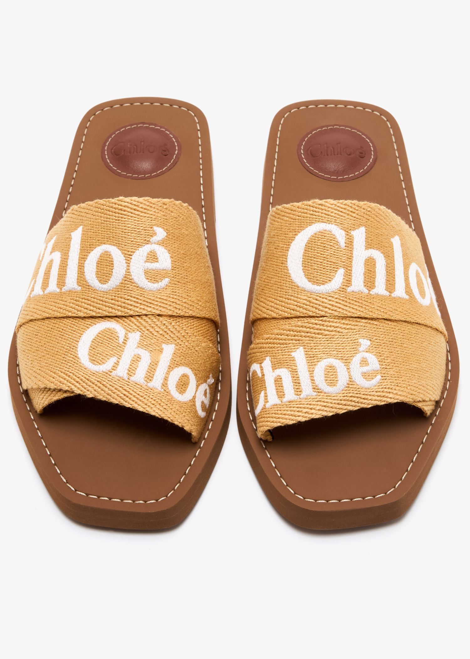 Chloé Woody flat sandals for Women - Yellow in Qatar | Level