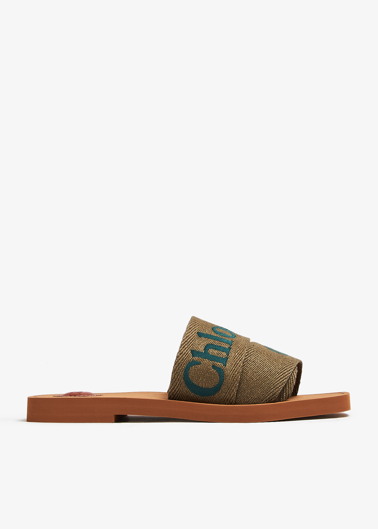 Chloé Woody flat sandals for Women - Khaki in UAE | Level Shoes