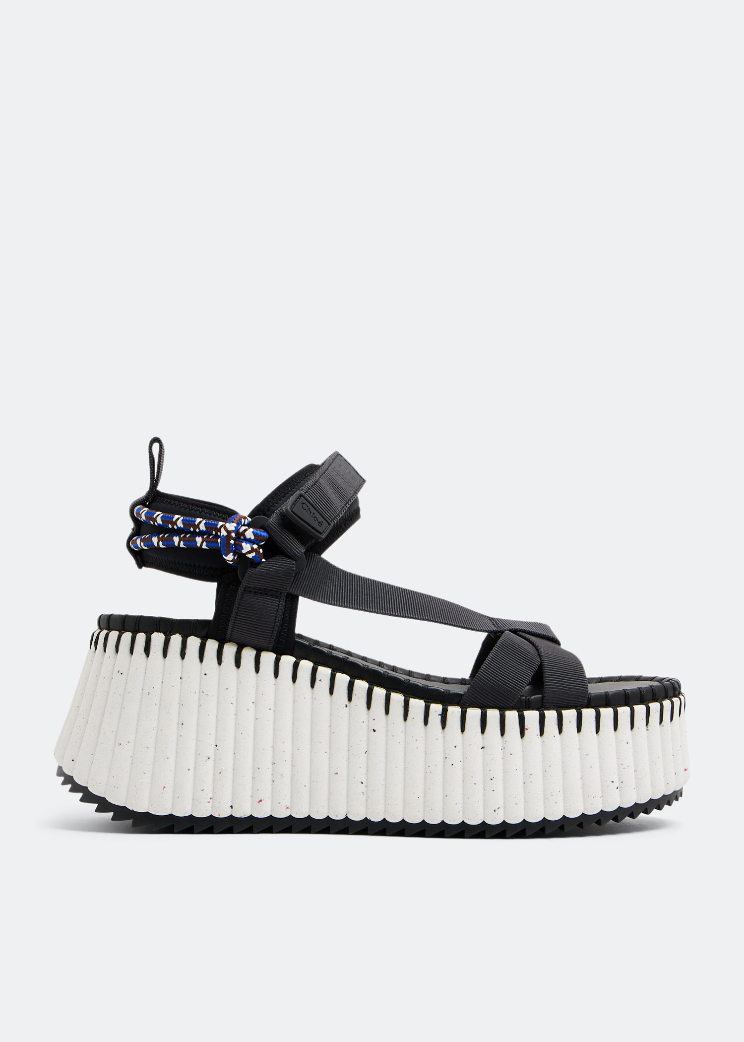 Chloé Nama wedge sandals for Women - Black in UAE | Level Shoes