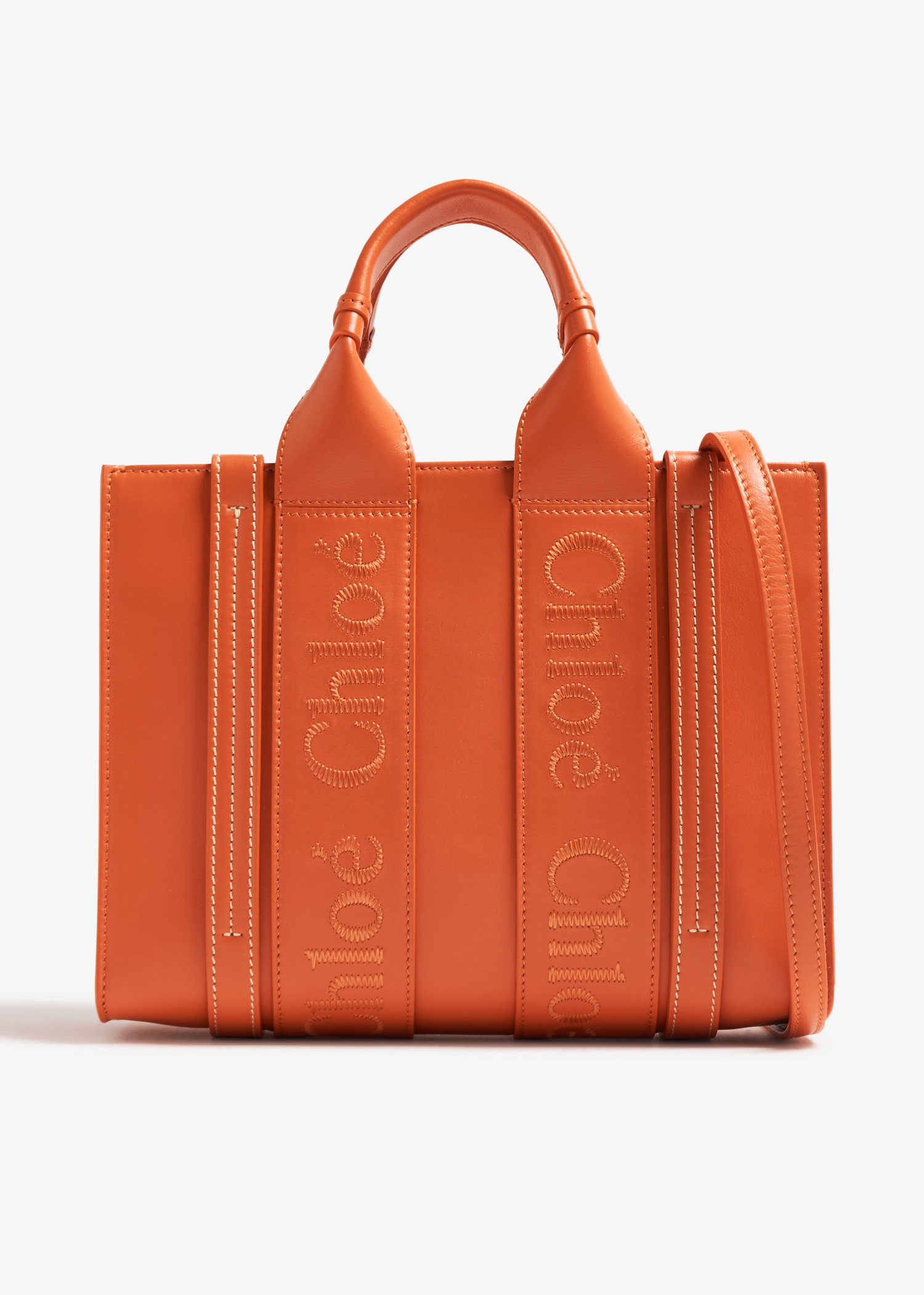 Chloé Woody small tote bag for Women - Orange in Qatar