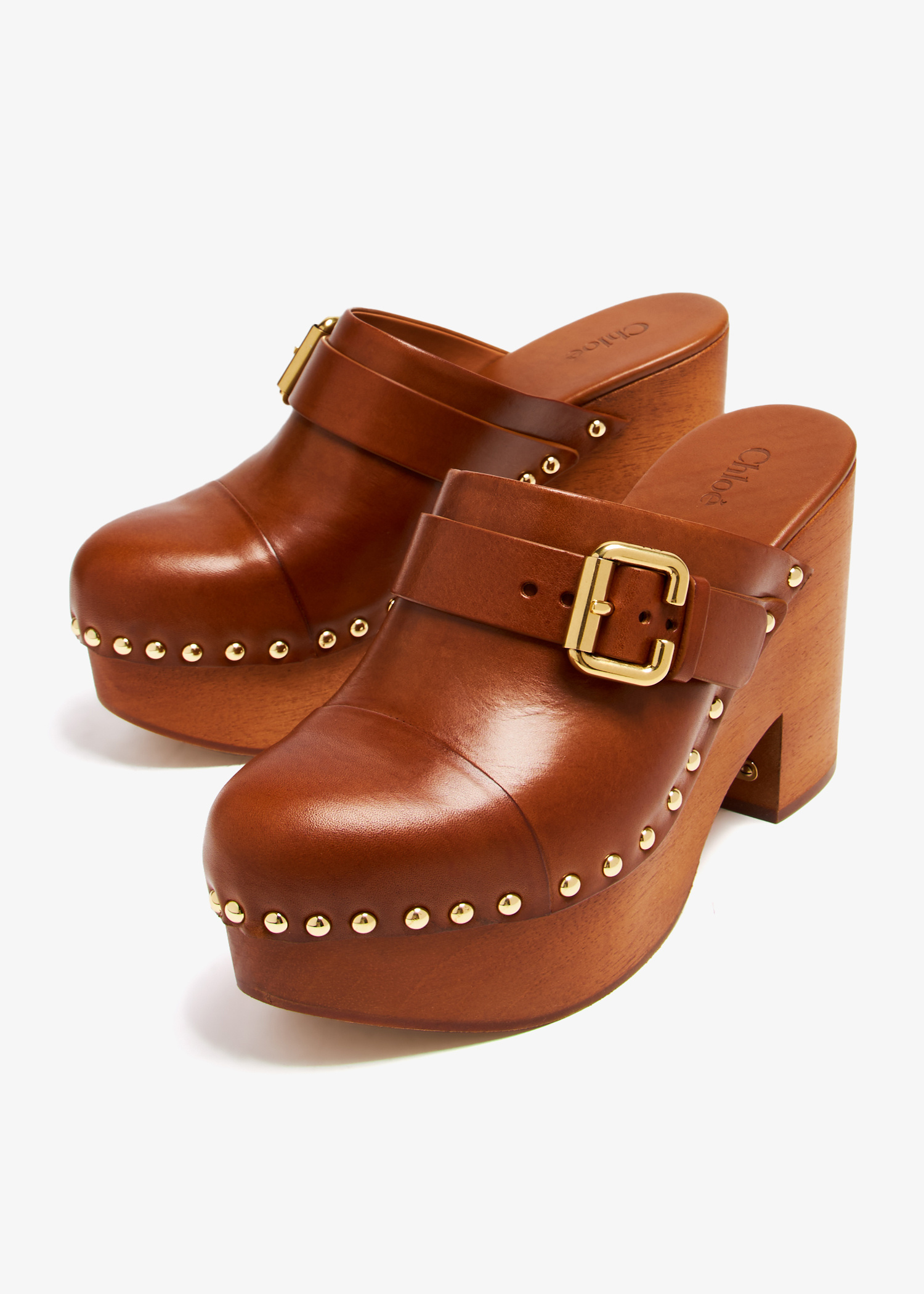 Chloé Jeannette clogs for Women - Brown in UAE | Level Shoes