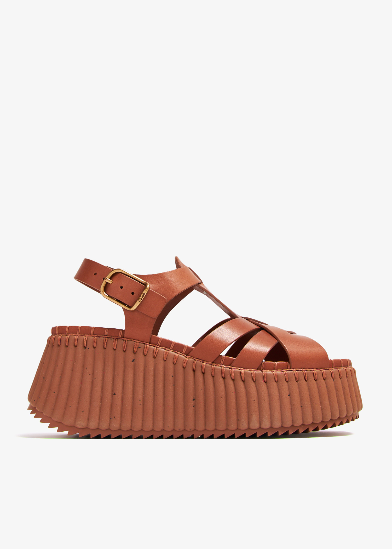 Chloé Leather sandals for Women - Brown in USA | Level Shoes