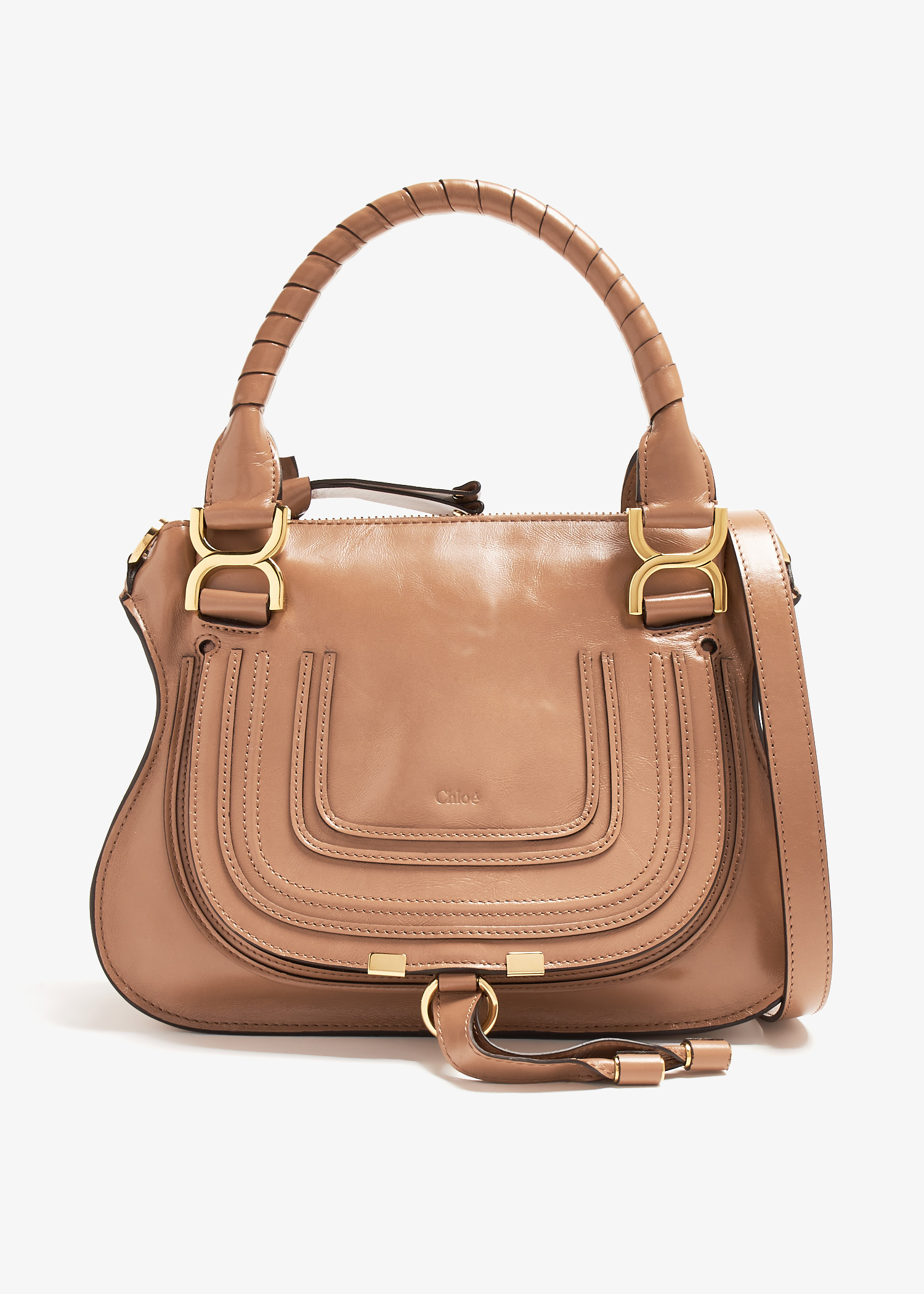 Chloé Small Marcie bag for Women - Beige in KSA | Level Shoes