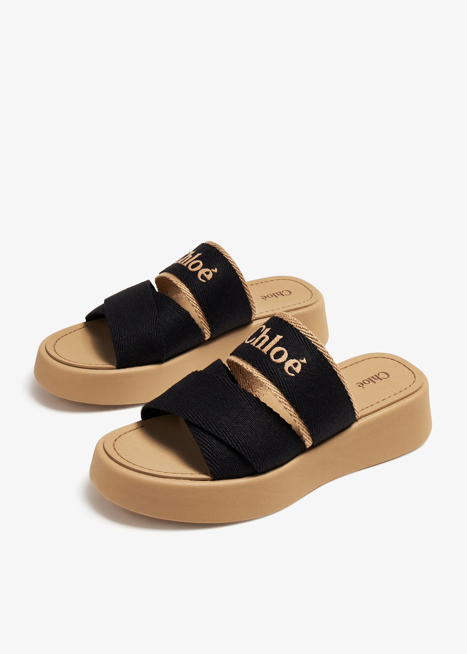 Chloé Mila slide sandals for Women - Black in USA | Level Shoes
