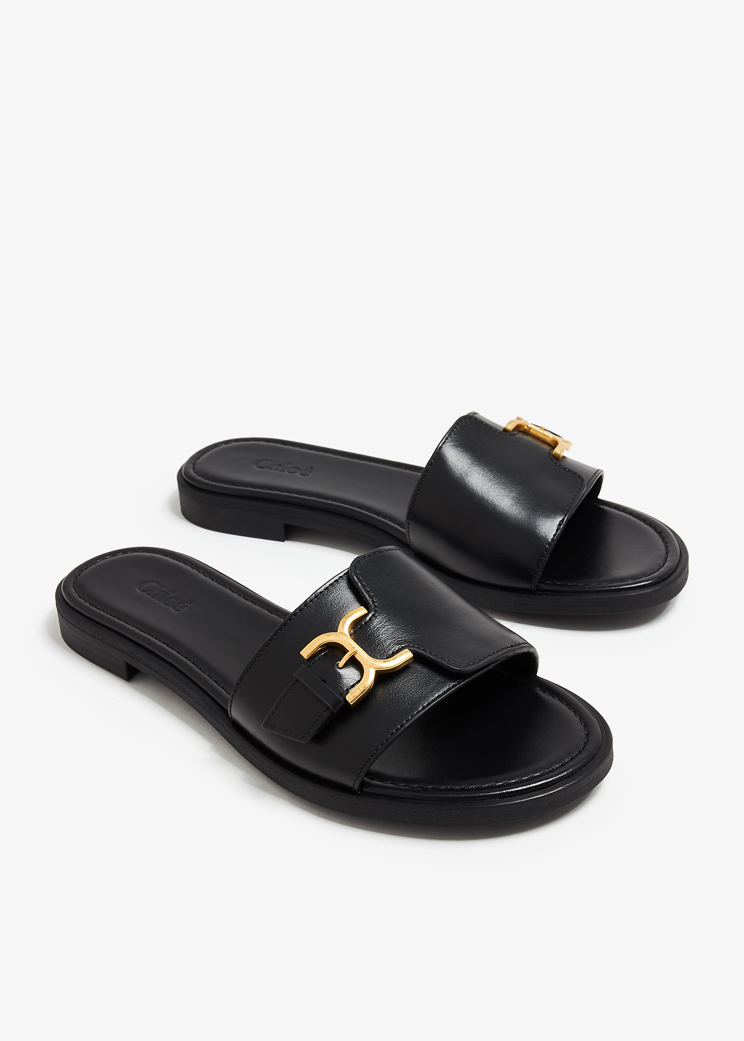 Chloé Marcie slide sandals for Women - Black in UAE | Level