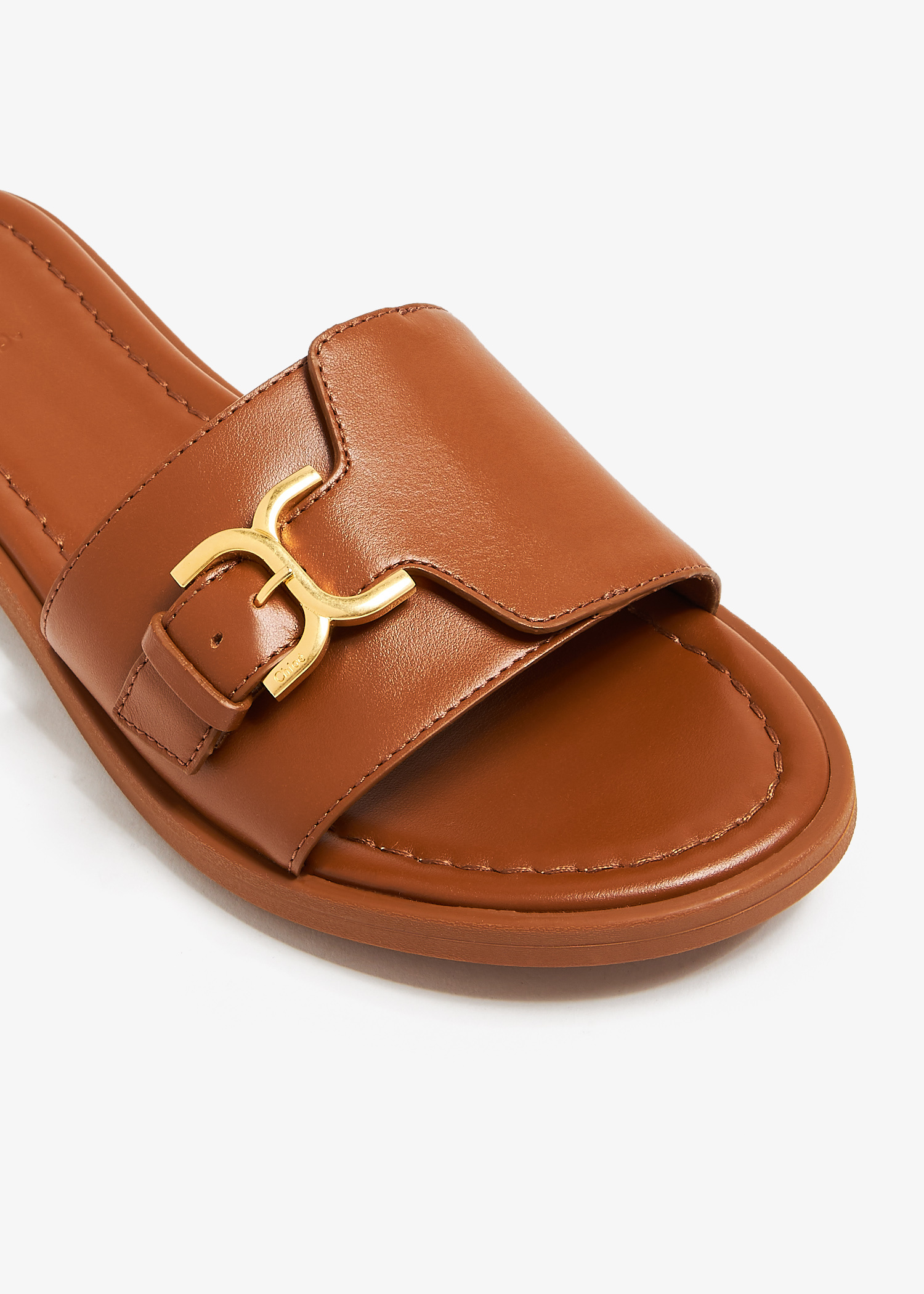 Chloé Marcie slide sandals for Women - Brown in Kuwait