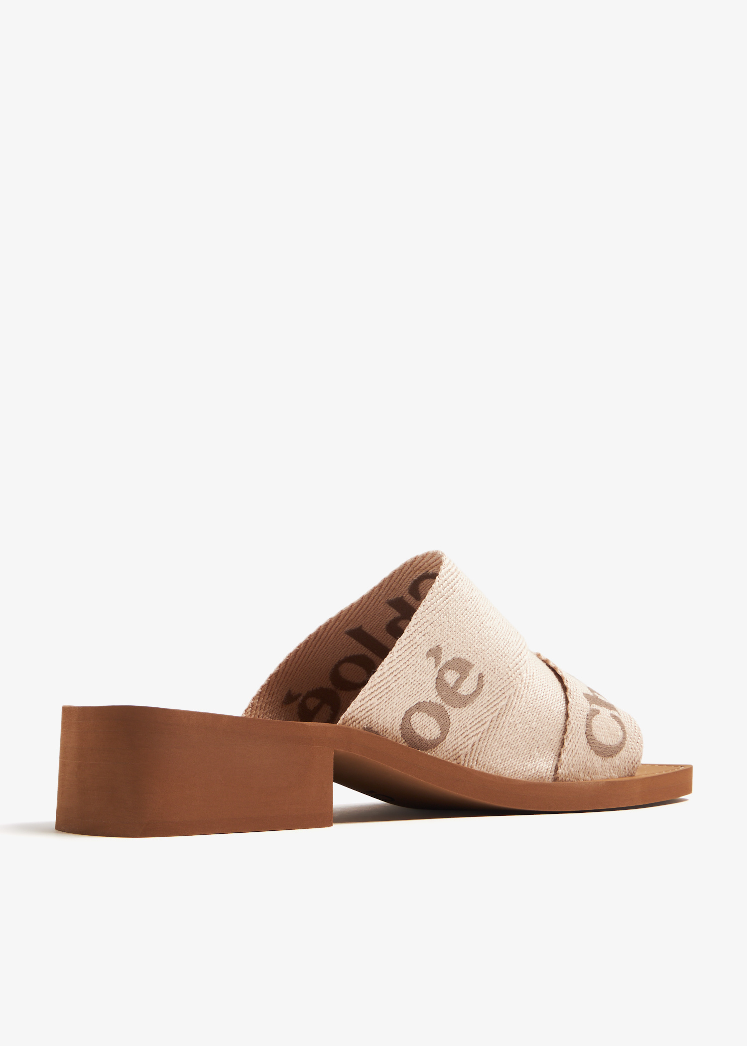 Chloé Woody heeled mules for Women - Beige in Qatar | Level