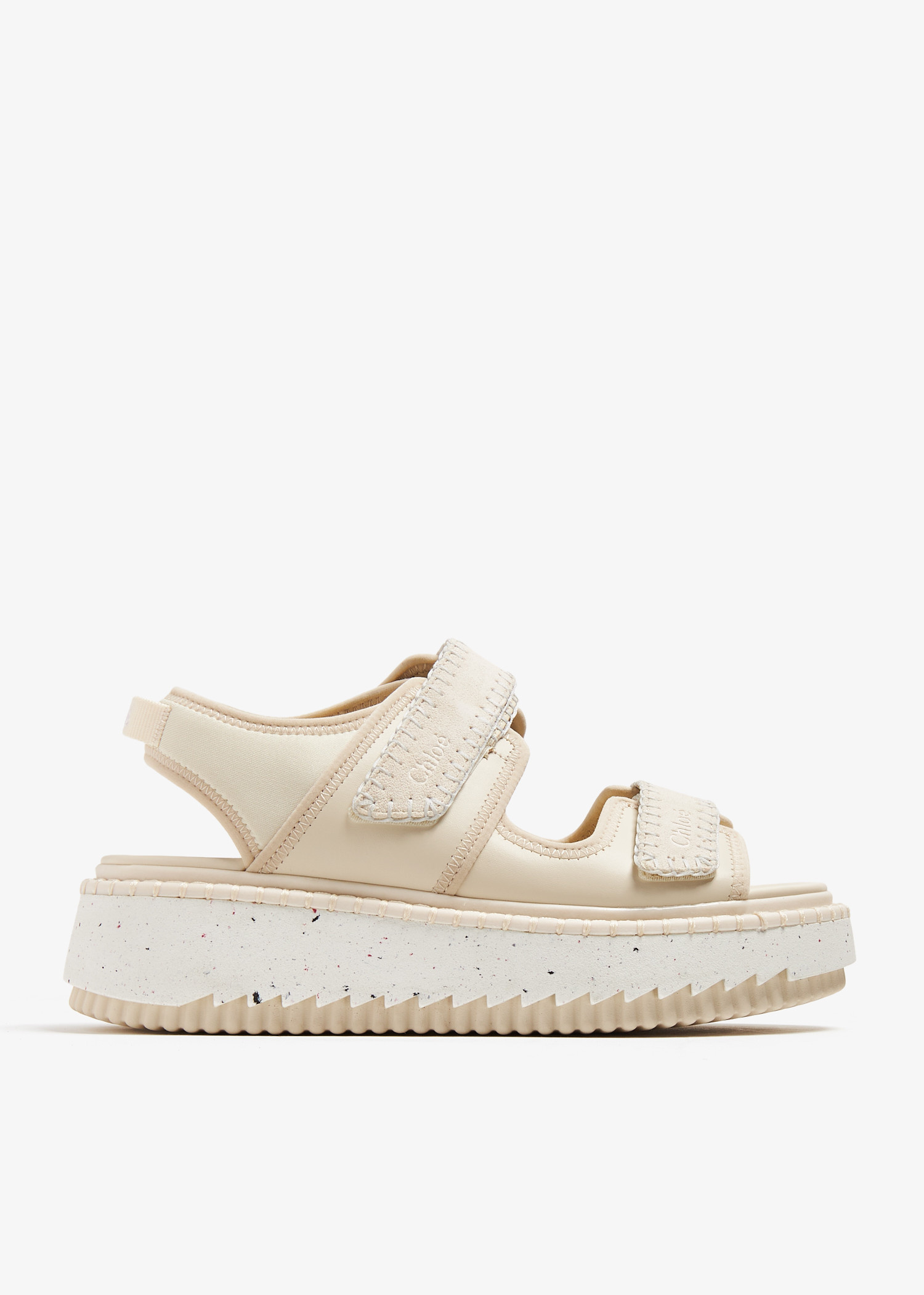 Chloé Lilli flat sandals for Women - White in UAE | Level Shoes