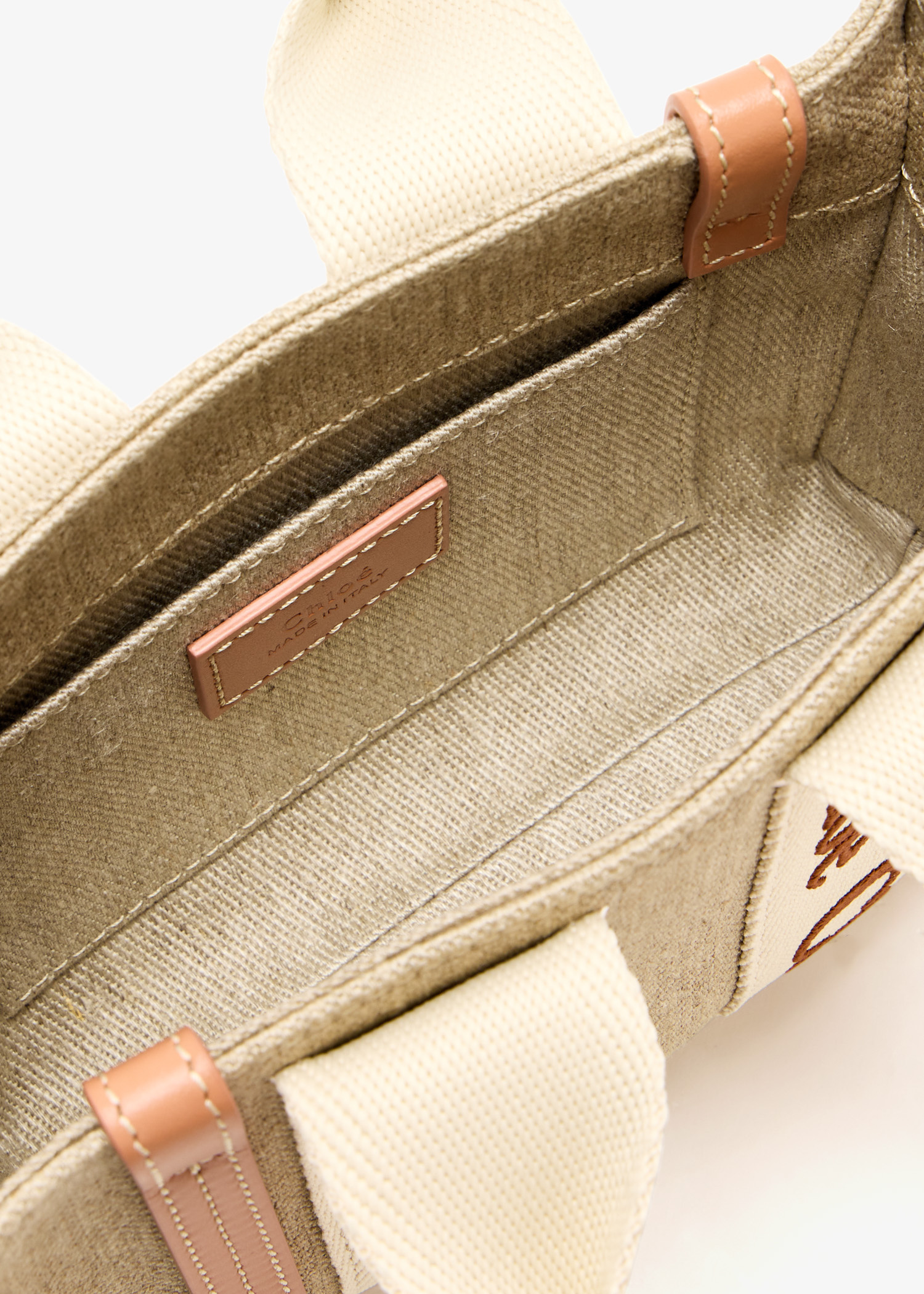 Chloé Woody mini tote bag for Women - Beige in UAE | Level Shoes