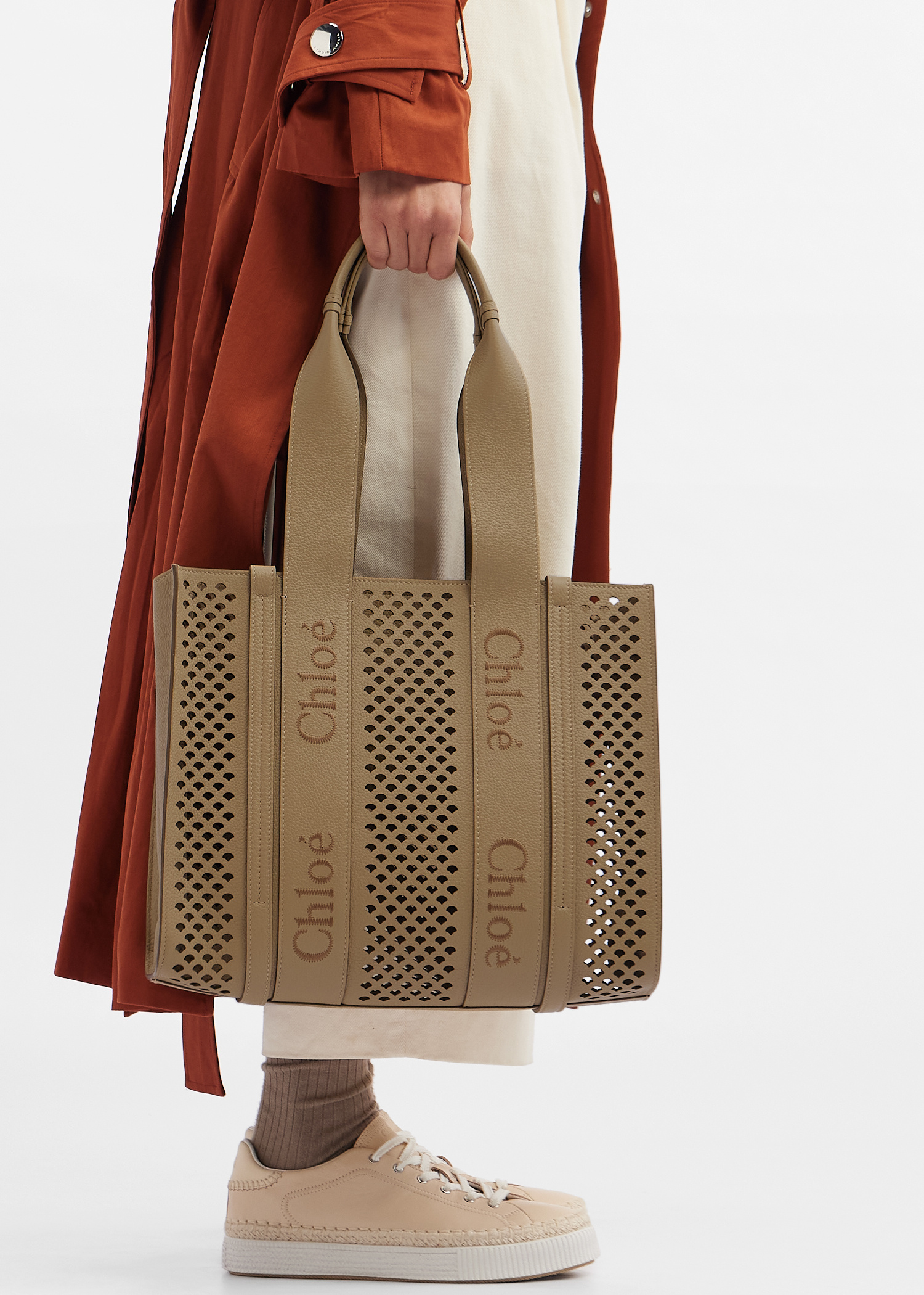 Chloé WOODY MEDIUM TOT Chloe Woody Tote Medium | eBay