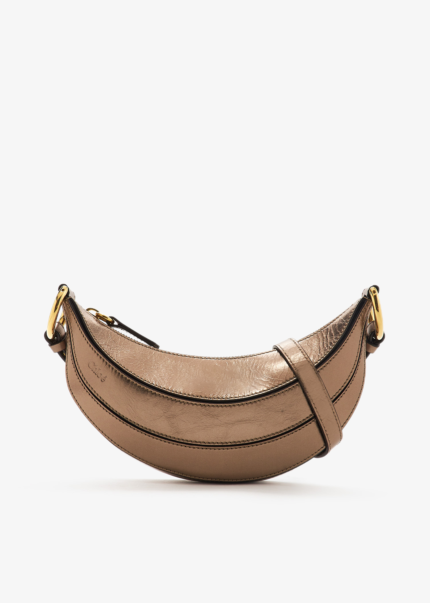 Chloe CHC24W07BOR001 関税送料込 Chloé Small Bracelet Hobo Bag In Grained Leather in Woodrose
