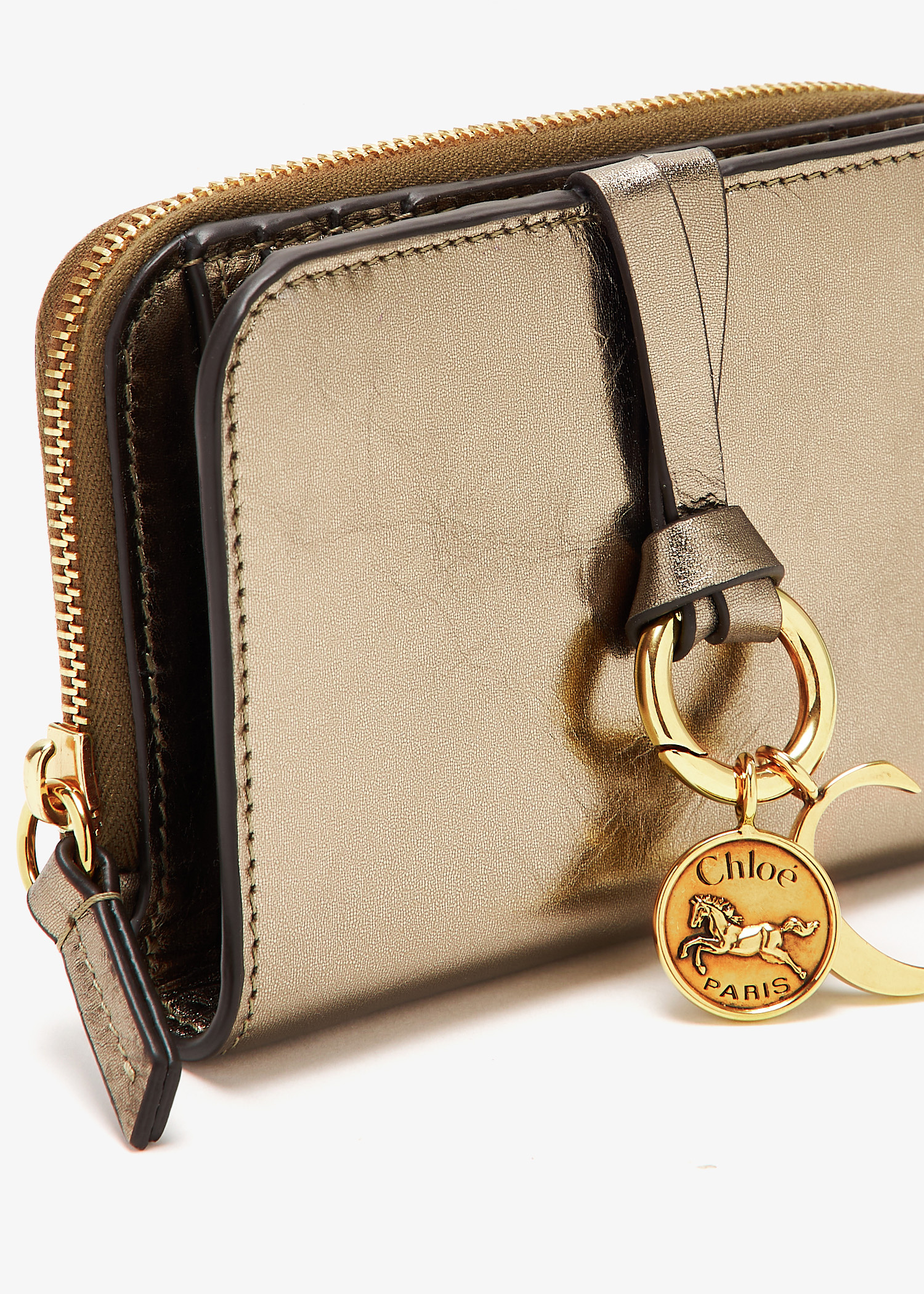 Chloé Alphabet bifold wallet for Women - Gold in UAE | Level