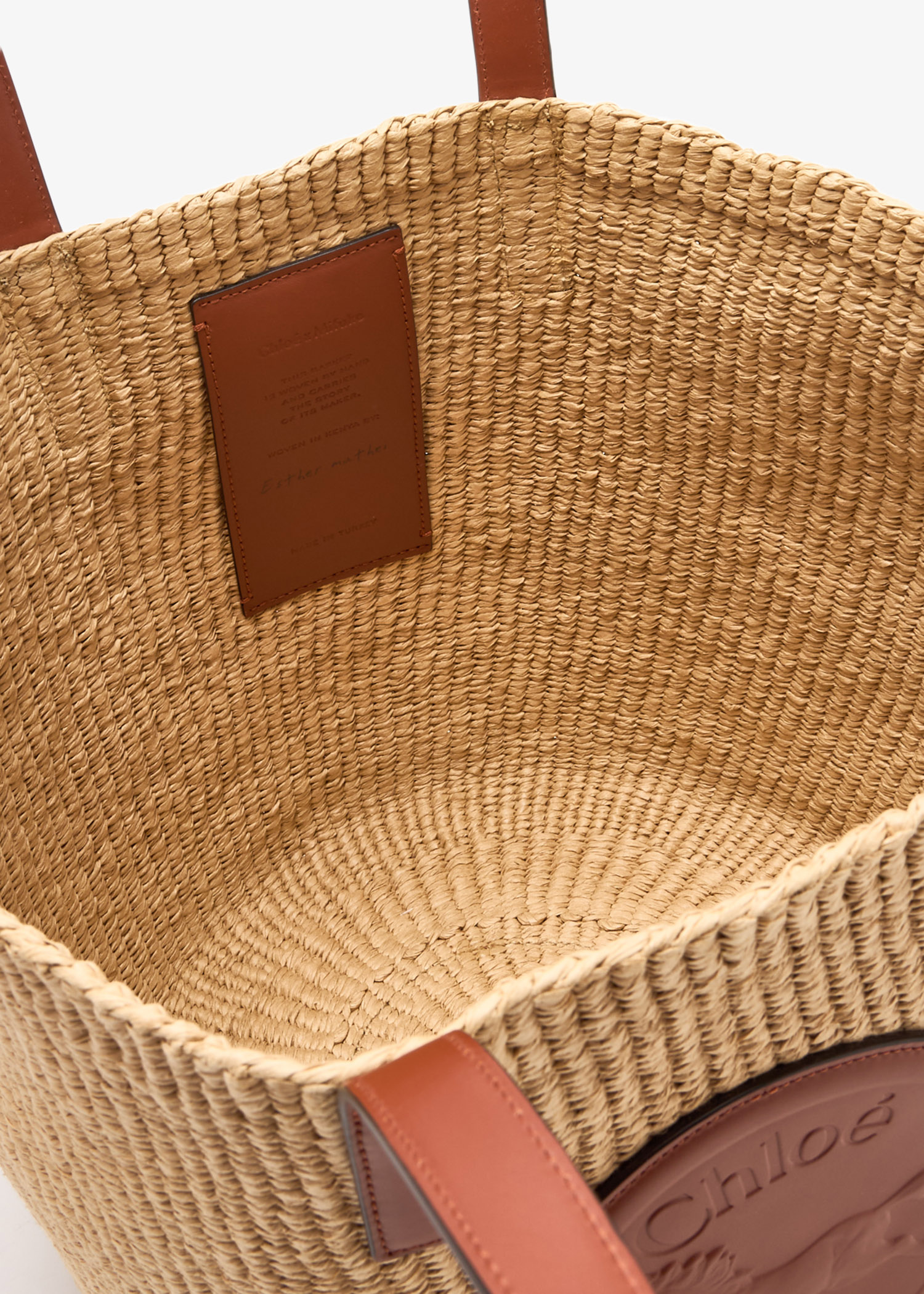 Chloé Large Horse Medal Basket for Women - Beige in UAE