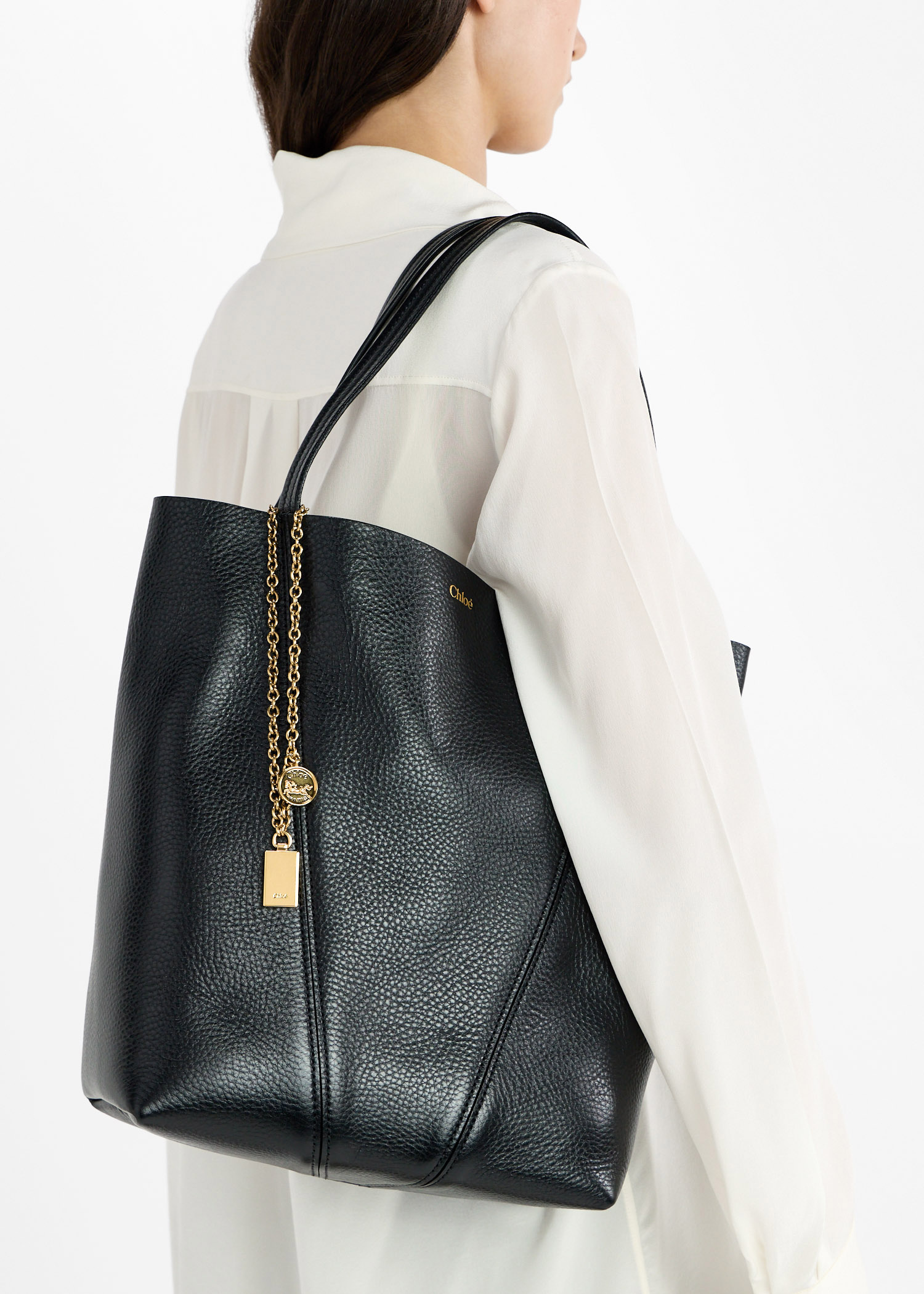 Chloé Chloé Spin tote bag for Women - Black in UAE | Level Shoes
