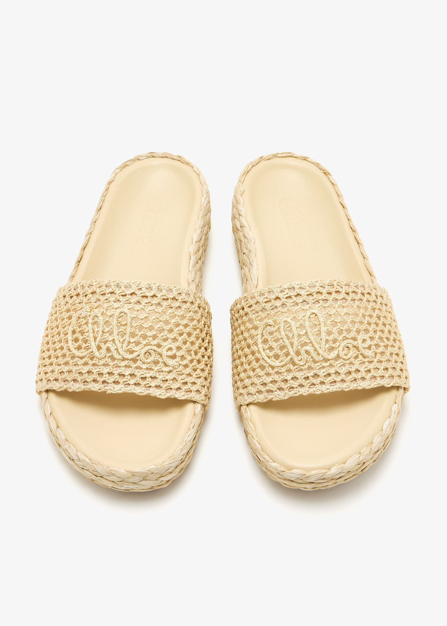 サンダル・ミュール Chloe SS25 Cream Isla slippers (CHC25U10NRG 243) Chloé Cream Isla Slippers | italist